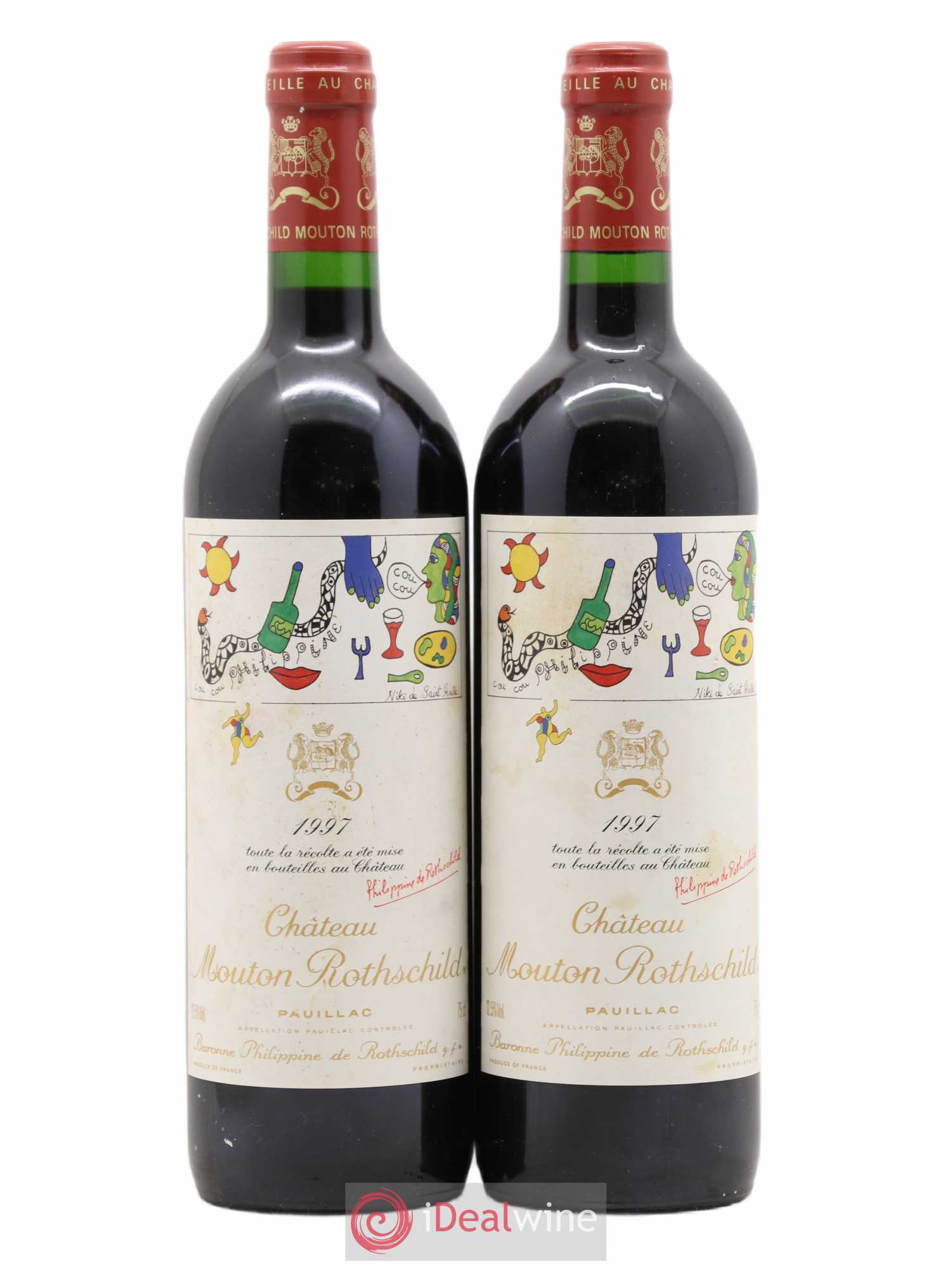 Château Mouton Rothschild 1er Grand Cru Classé 1997 - Lot de 2 bouteilles - 0