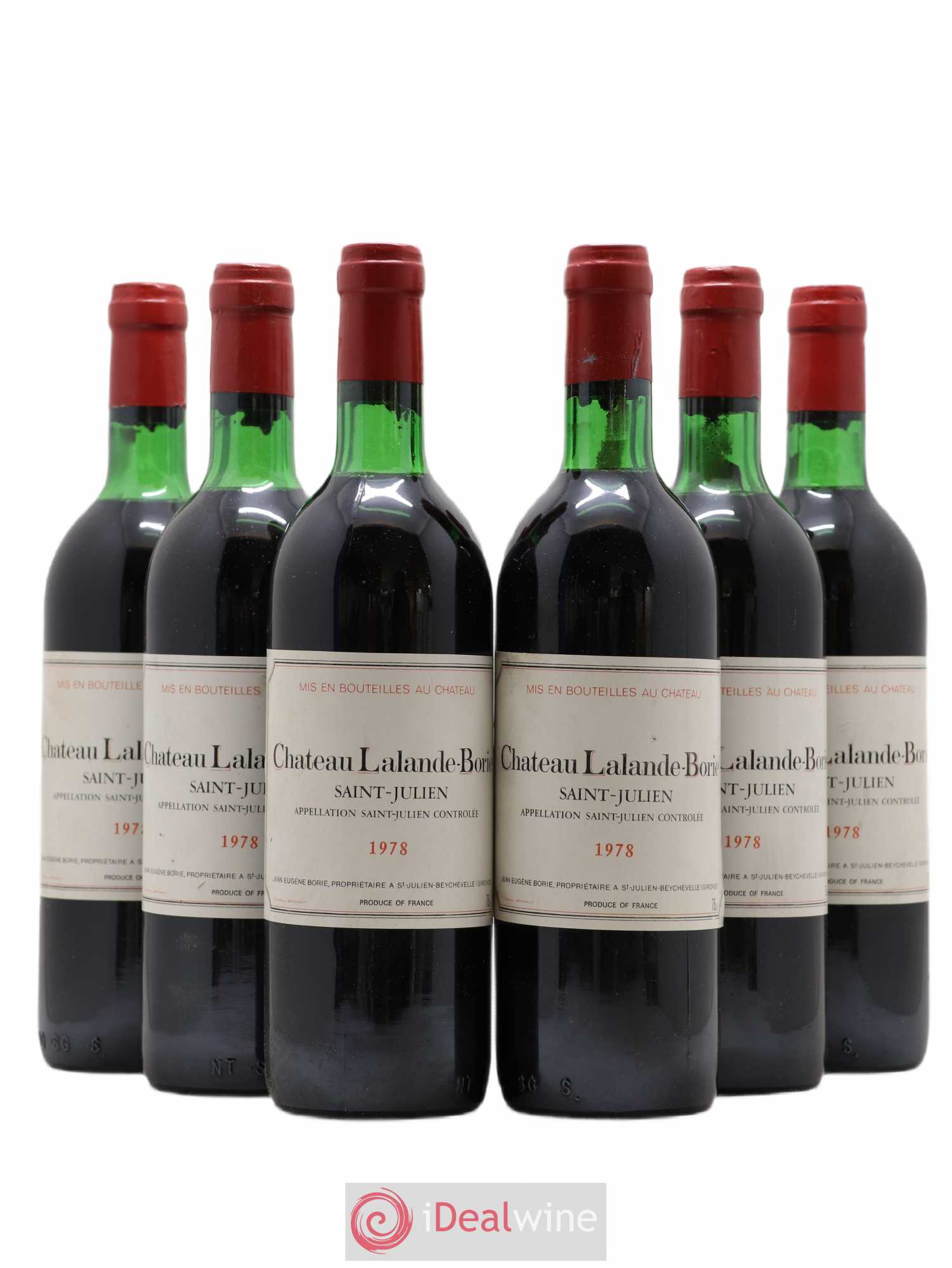 Château Lalande Borie 1978 - Lot de 6 bouteilles - 0