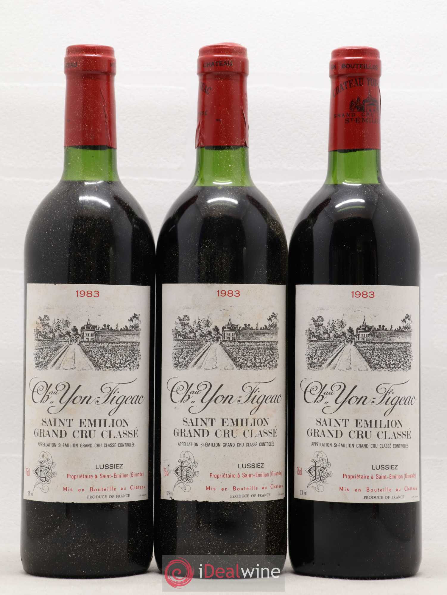 Château Yon Figeac Grand Cru Classé 1983 - Lot de 12 bouteilles - 1