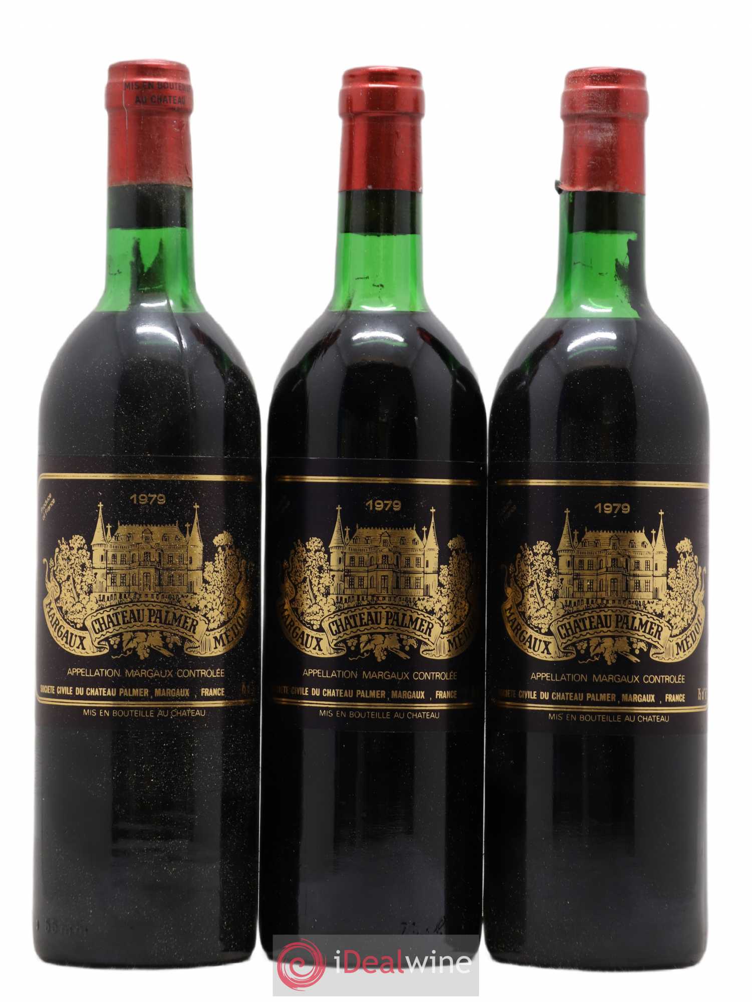 Château Palmer 3ème Grand Cru Classé 1979 - Lot de 3 bouteilles - 0