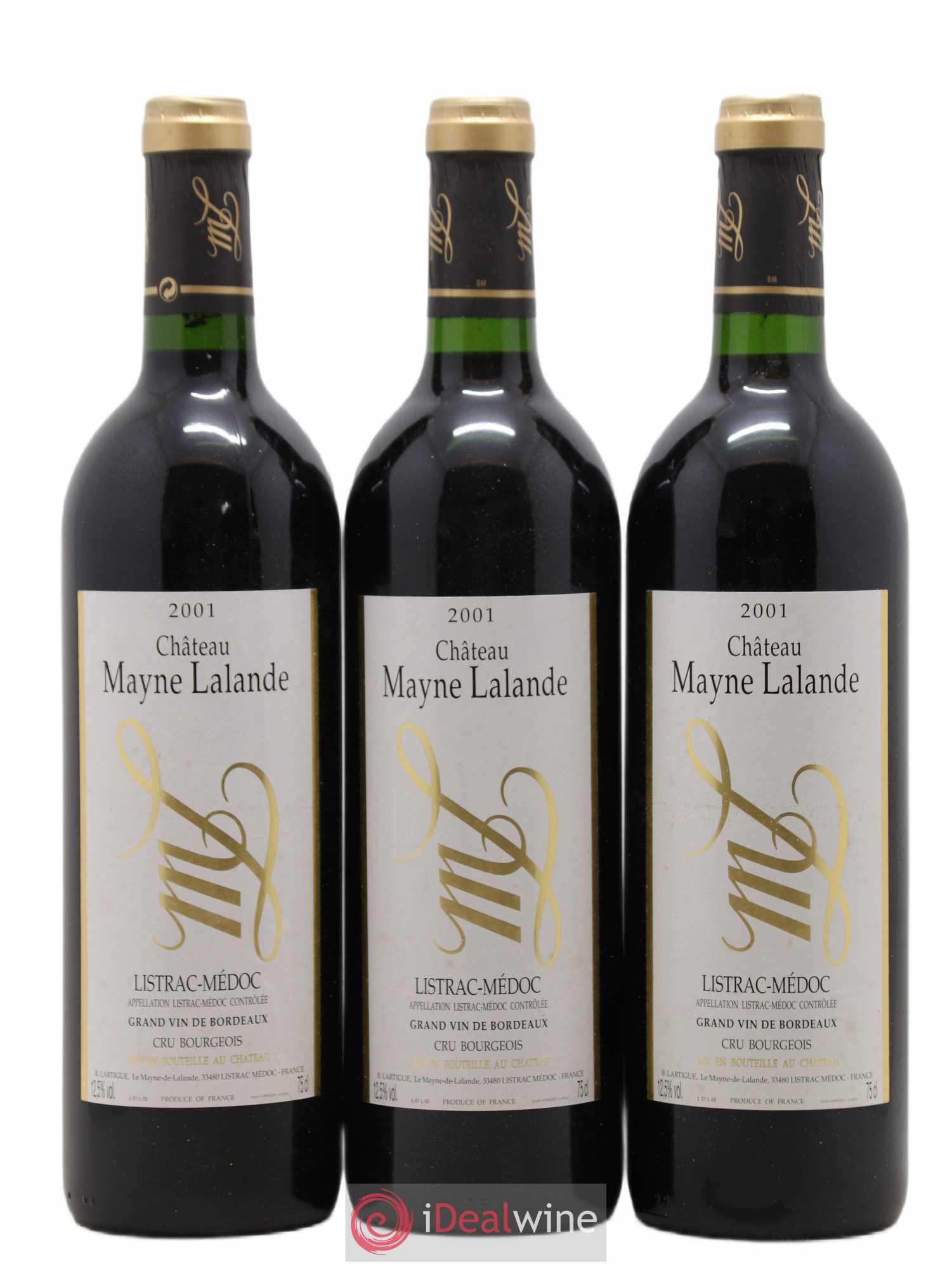 Château Mayne Lalande Cru Bourgeois 2001 - Lot de 12 bouteilles - 2