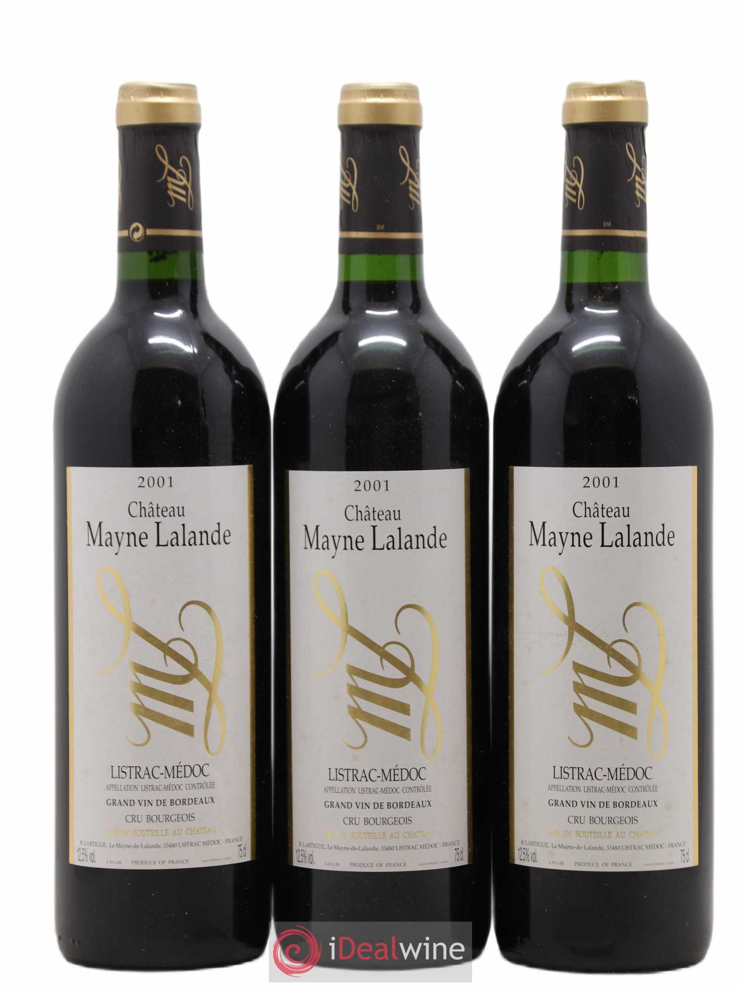 Château Mayne Lalande Cru Bourgeois 2001 - Lot de 12 bouteilles - 3