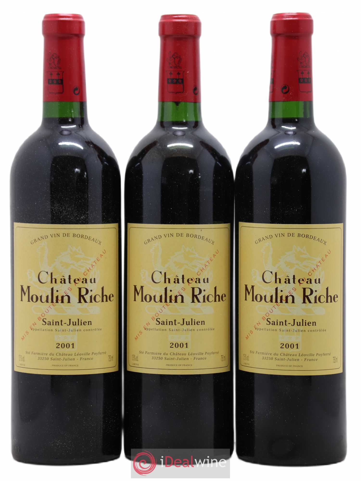 Château Moulin Riche 2001 - Posten von 12 Flaschen - 2