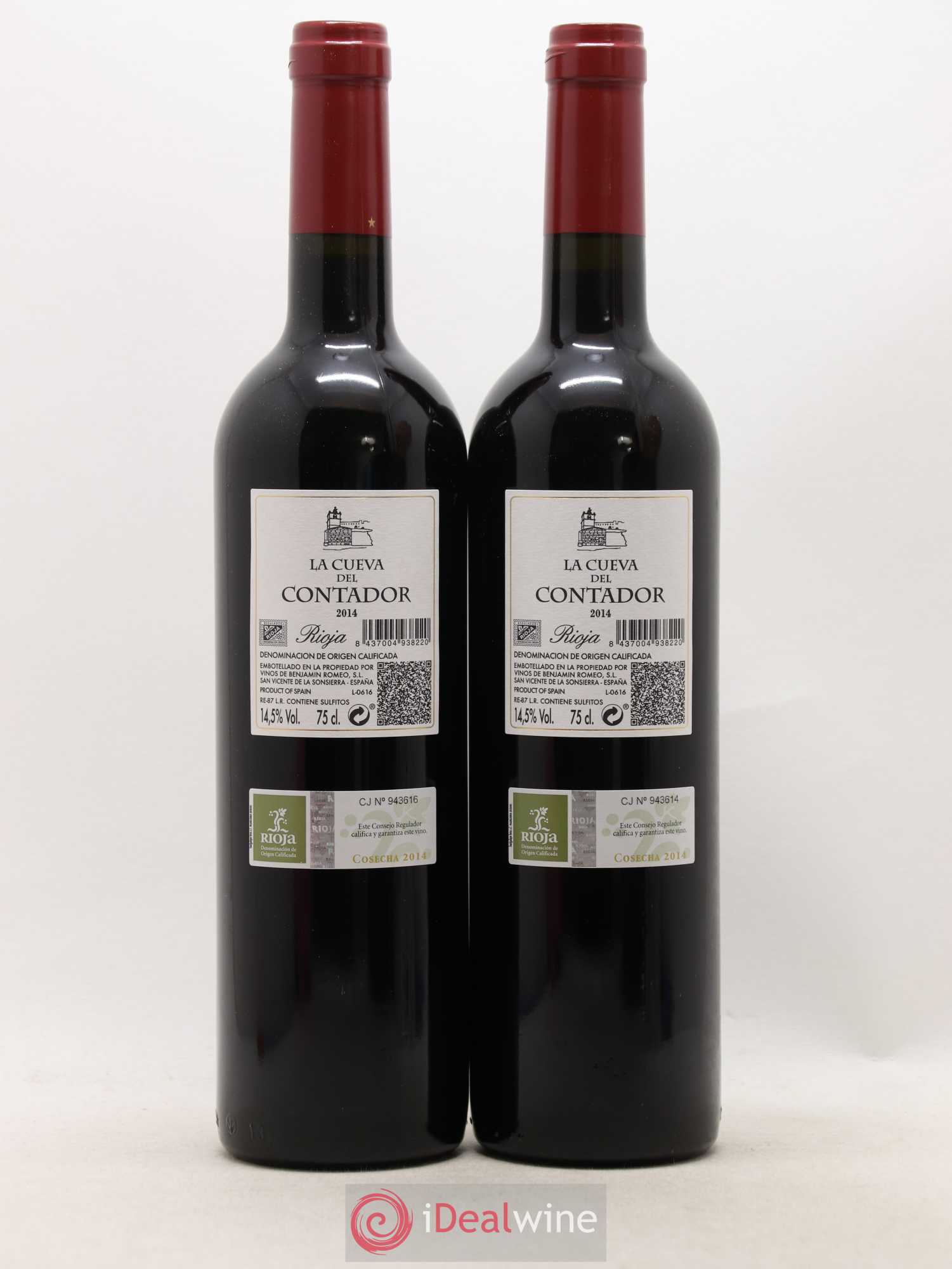Rioja DOCA La Cueva del Contador Bodega Contador - Benjamin Romeo 2014 - Lot de 2 bouteilles - 1