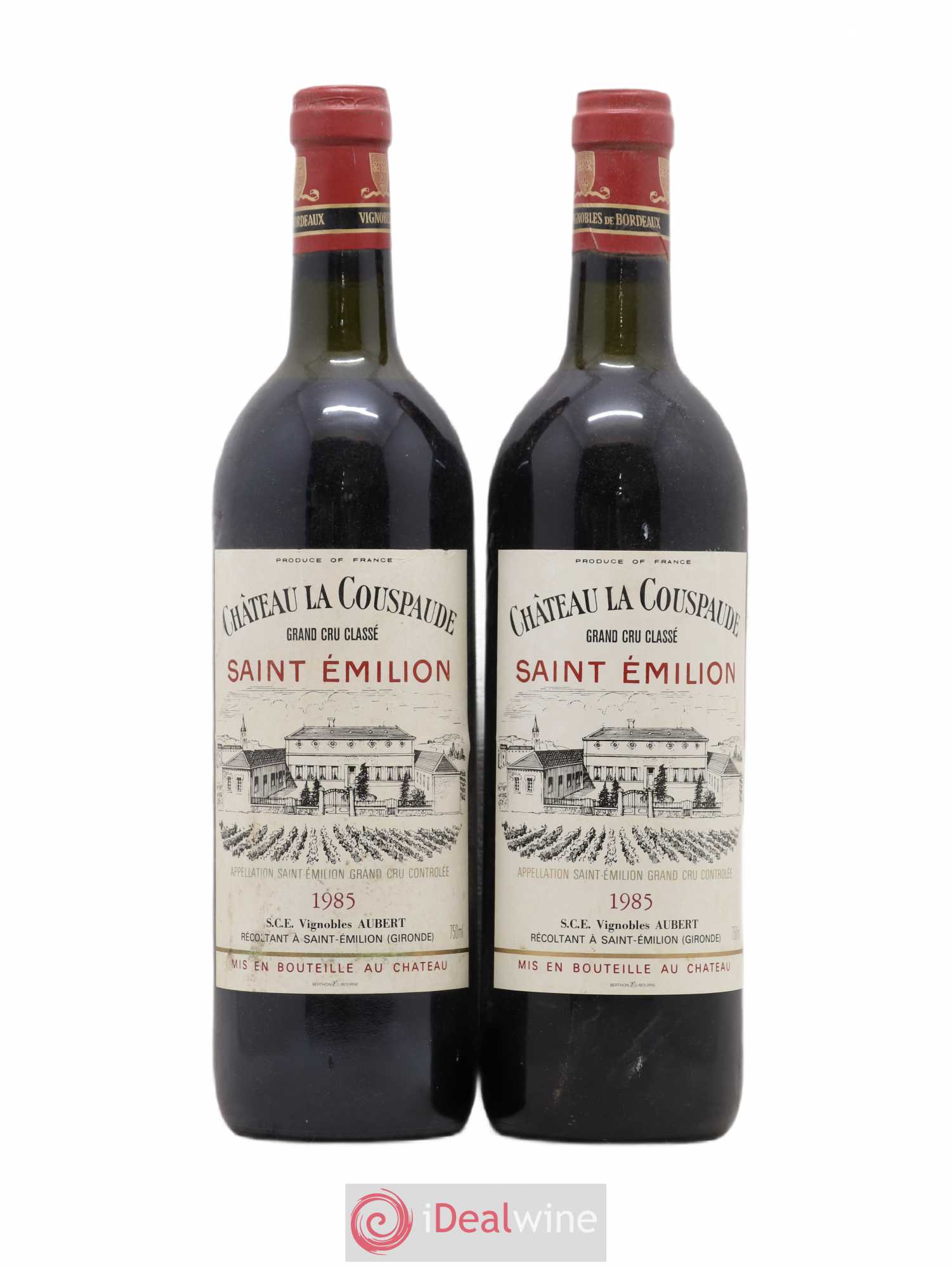 Château la Couspaude Grand Cru Classé 1985 - Lot de 2 bouteilles - 0