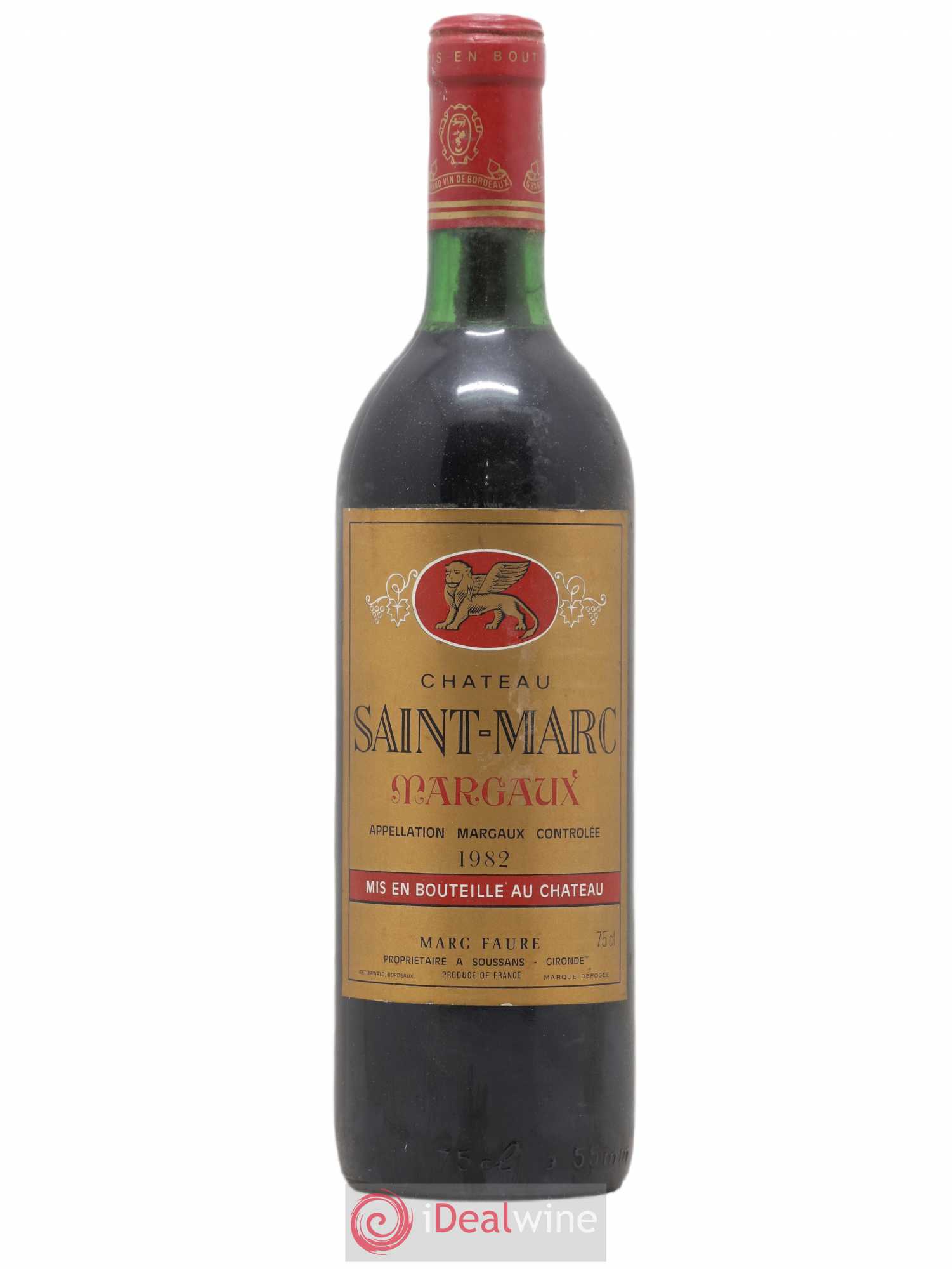 Bordeaux Margaux Chateau Saint Marc 1982 - Posten von 1 Flasche - 0
