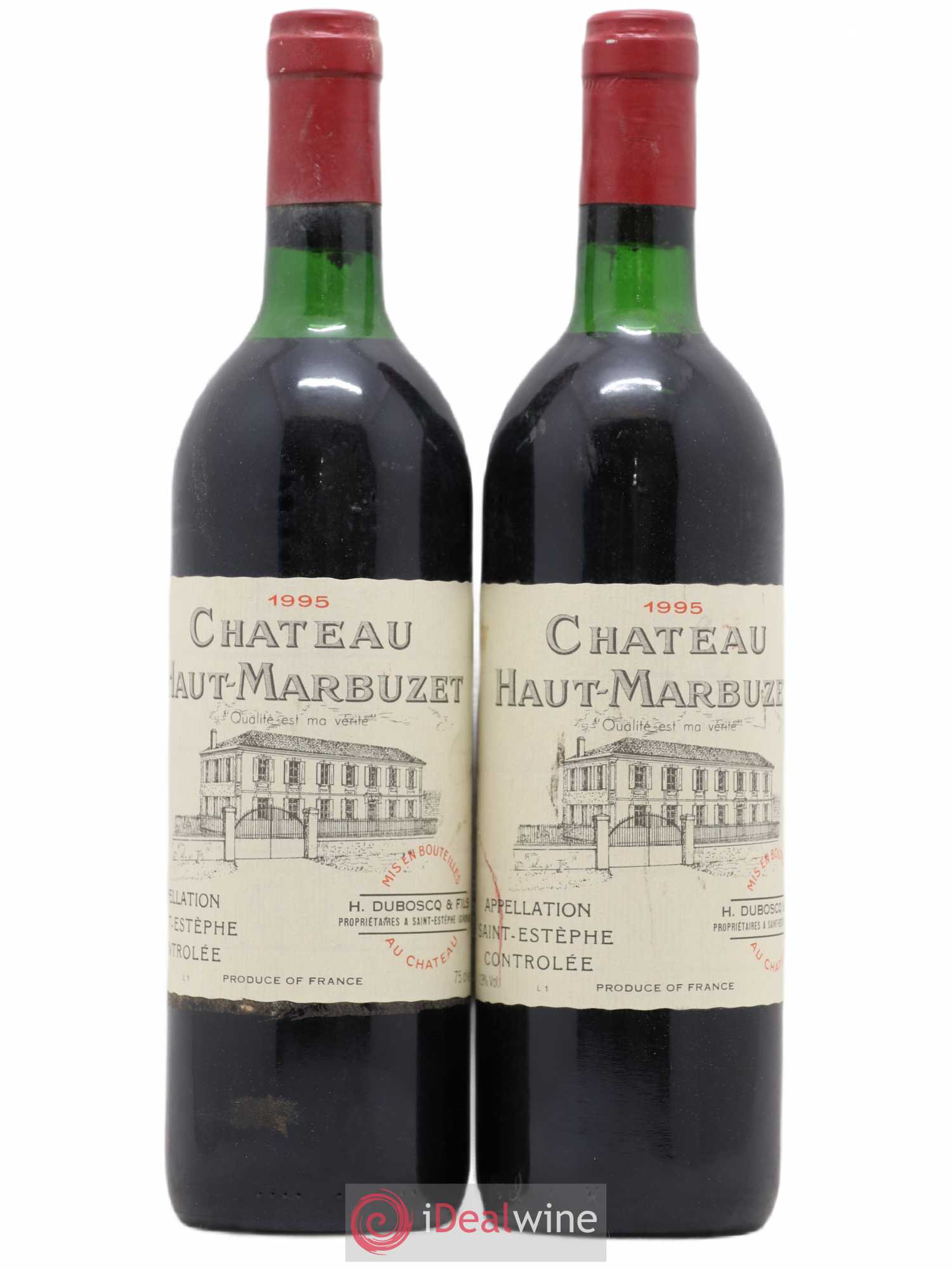 Château Haut Marbuzet 1995 - Lot de 2 bouteilles - 0