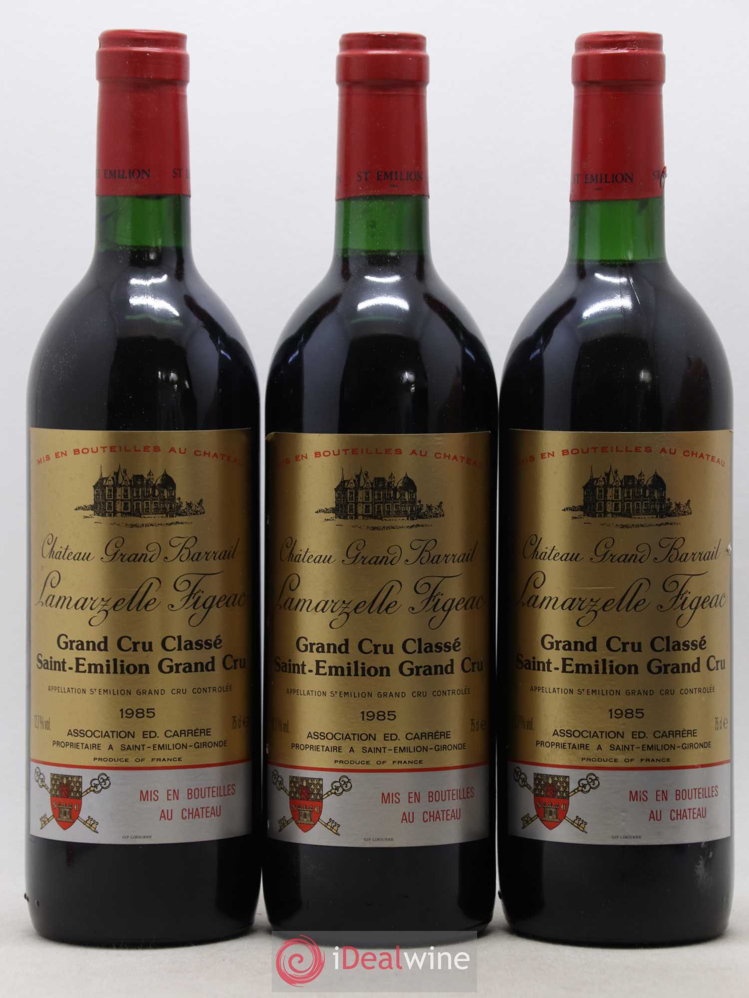Château Grand Barrail Lamarzelle Figeac Grand Cru Classé 1985 - Lot de 6 bouteilles - 1