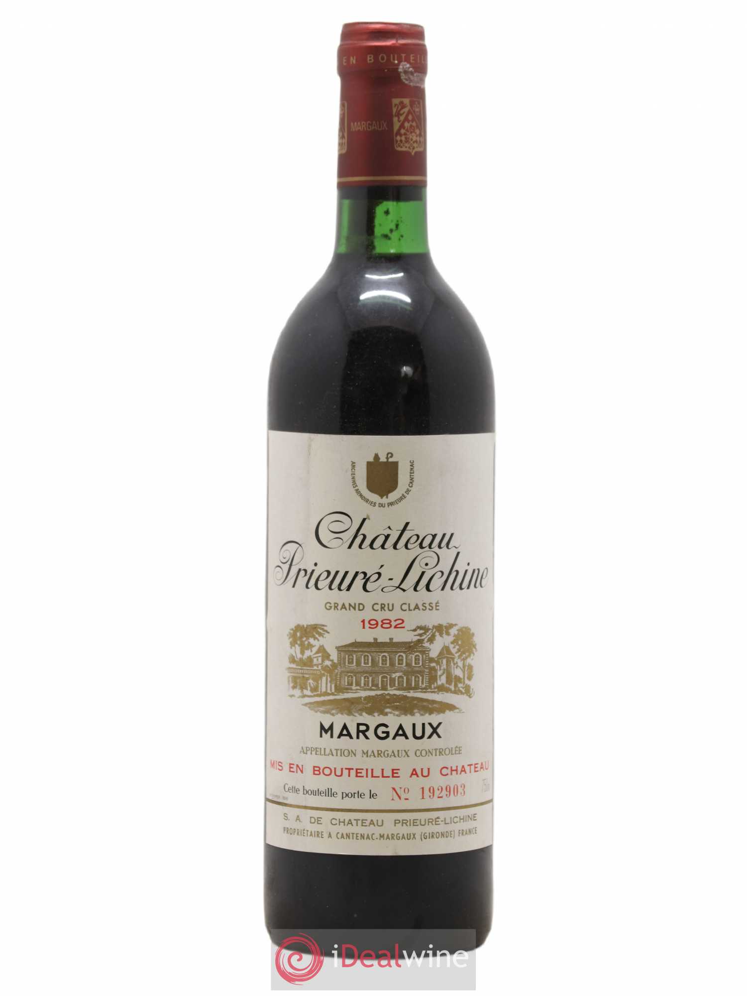 Château Prieuré Lichine 4ème Grand Cru Classé 1982 - Lot de 1 bouteille - 0