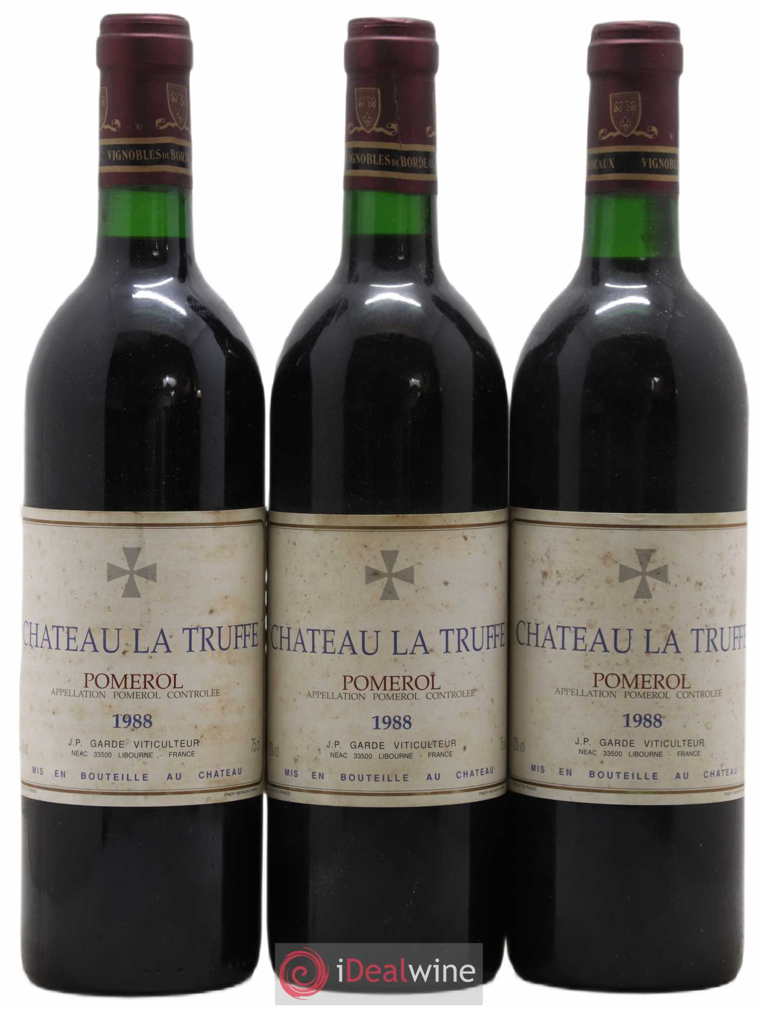 Pomerol Château La Truffe 1988 - Posten von 3 Flaschen - 0