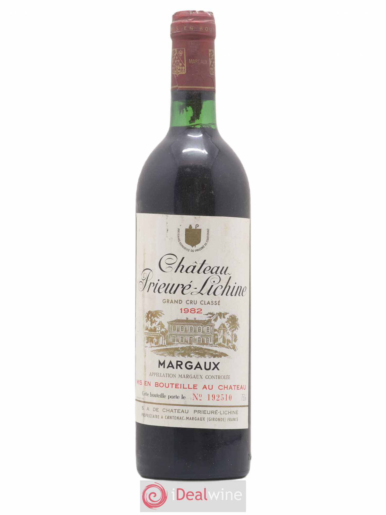 Château Prieuré Lichine 4ème Grand Cru Classé 1982 - Lot de 1 bouteille - 0