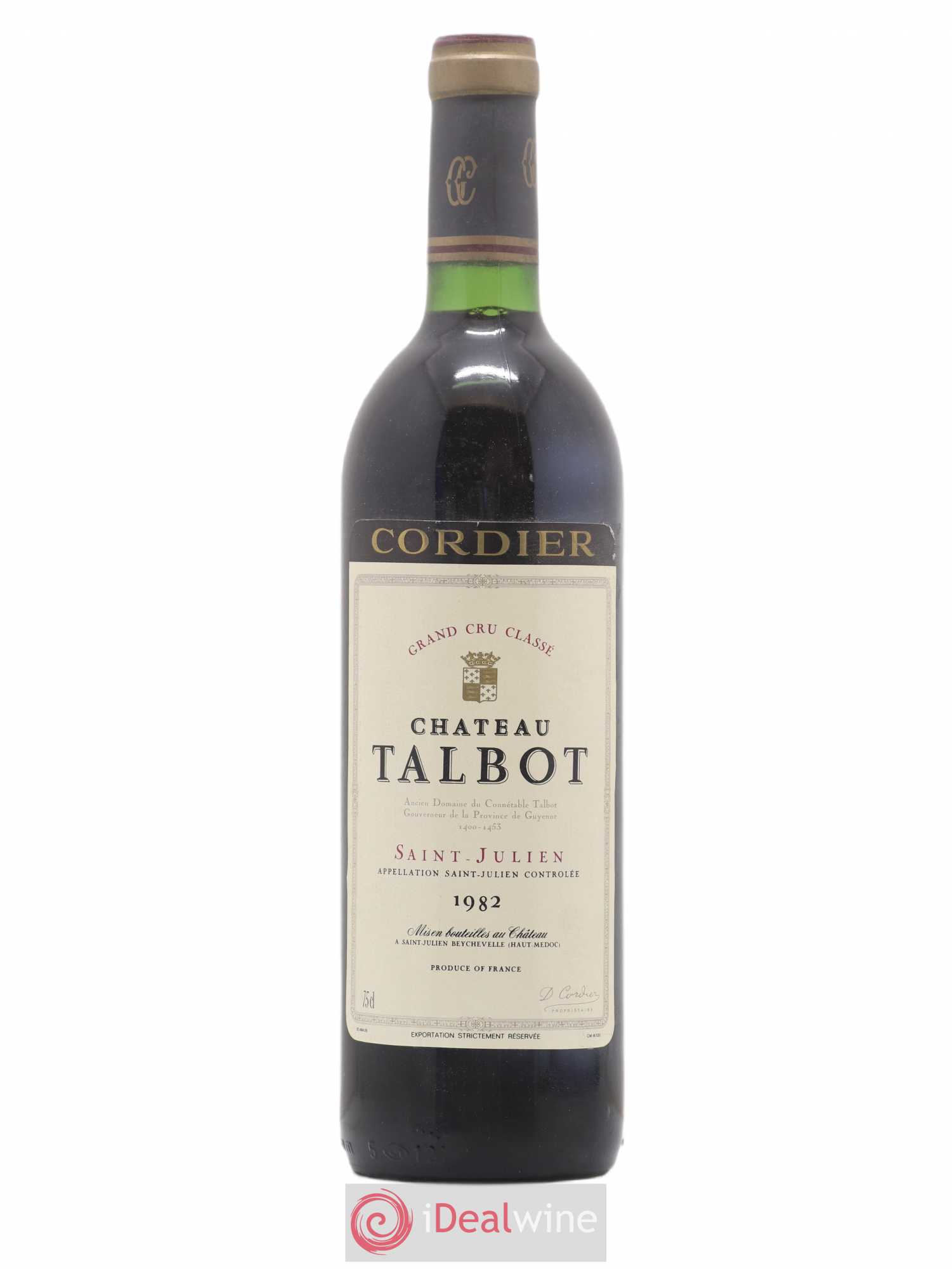 Château Talbot 4ème Grand Cru Classé 1982 - Lot de 1 bouteille - 0