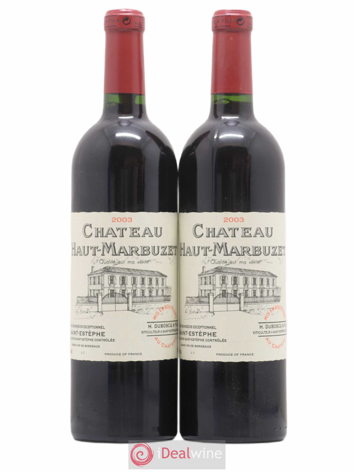 Château Haut Marbuzet 2003 - Lot de 2 bouteilles - 0