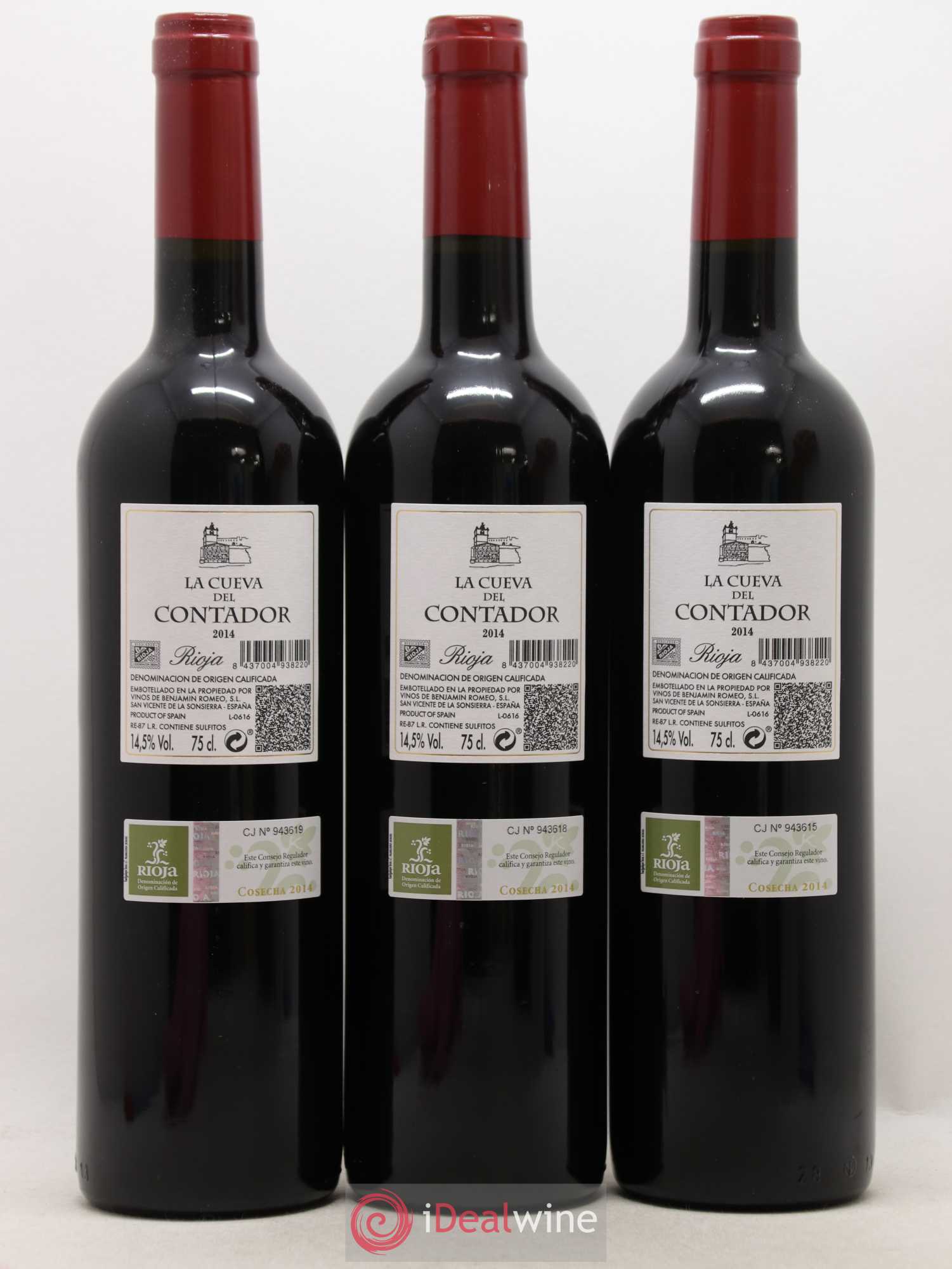 Rioja DOCA La Cueva del Contador Bodega Contador - Benjamin Romeo 2014 - Lot de 3 bouteilles - 1