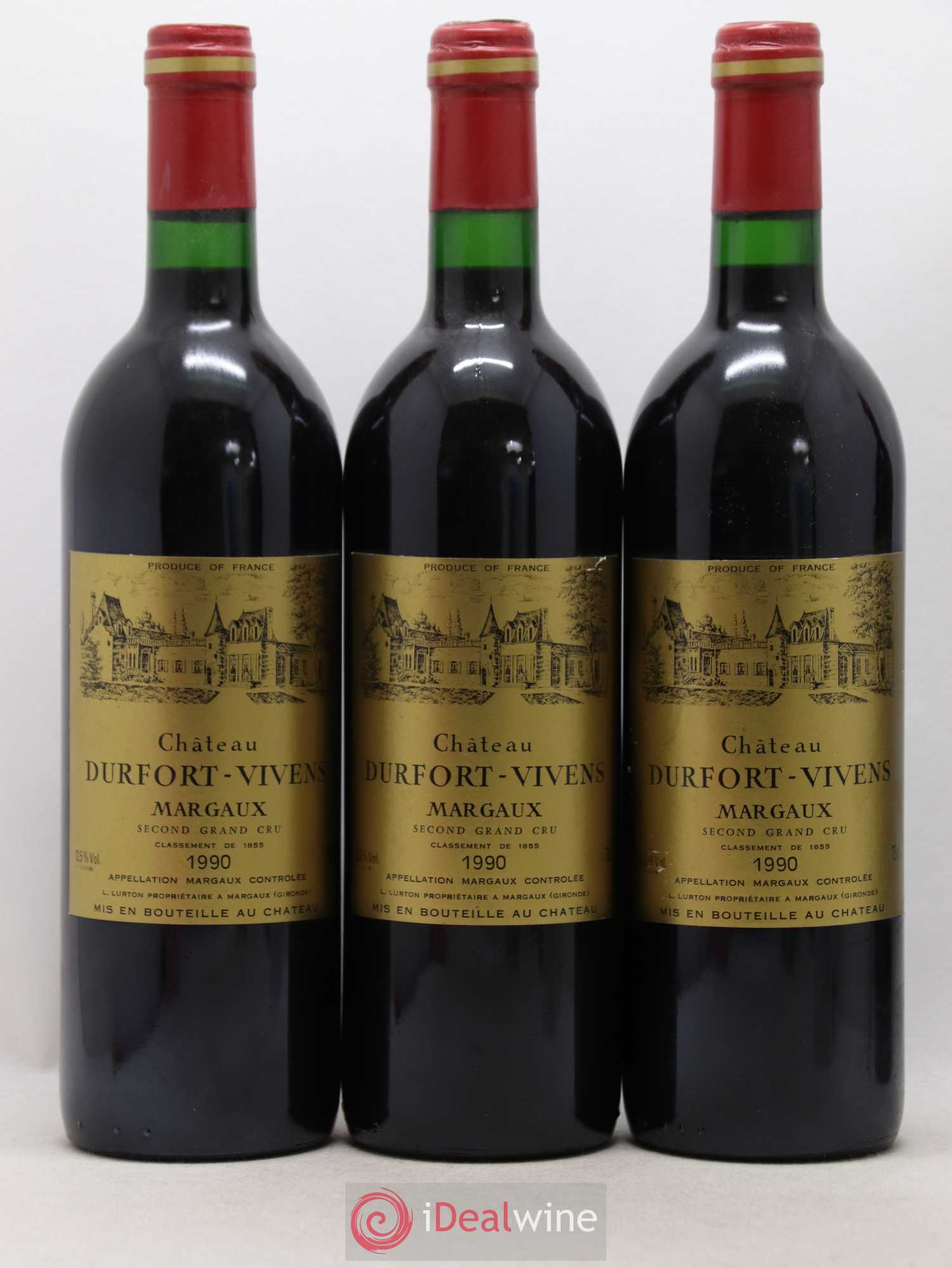 Château Durfort Vivens 2ème Grand Cru Classé 1990 - Lot de 6 bouteilles - 1