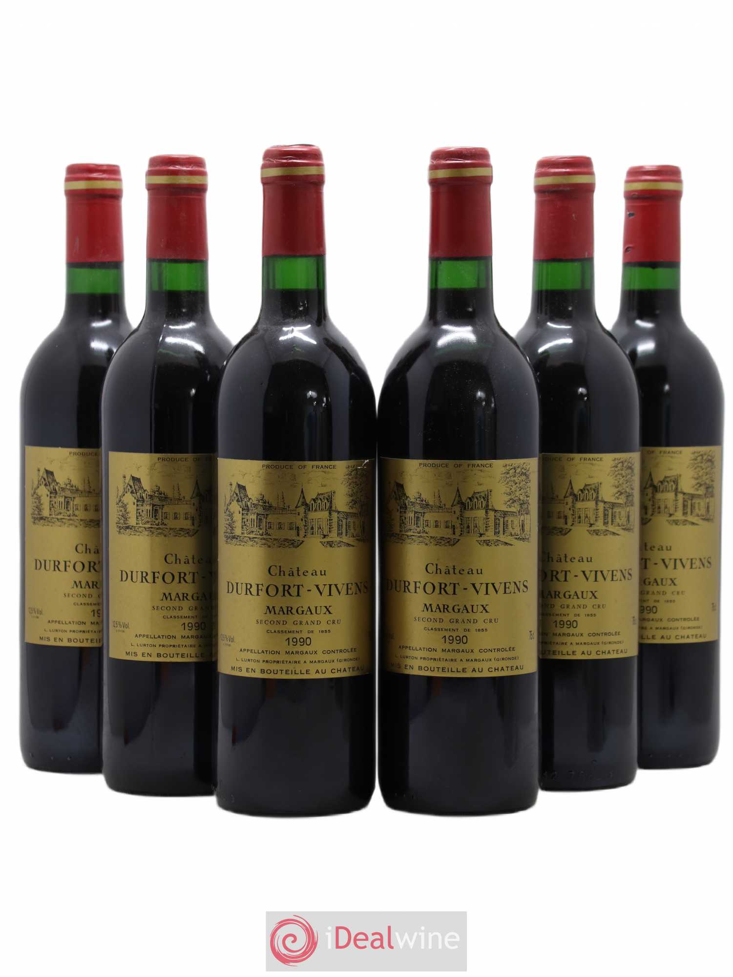 Château Durfort Vivens 2ème Grand Cru Classé 1990 - Lot de 6 bouteilles - 0