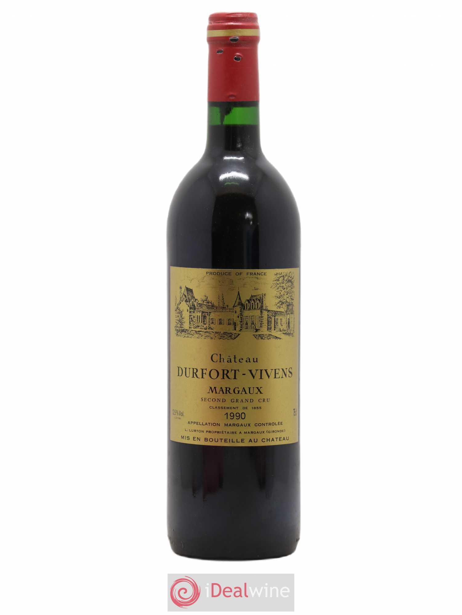 Château Durfort Vivens 2ème Grand Cru Classé 1990 - Lot de 1 bouteille - 0