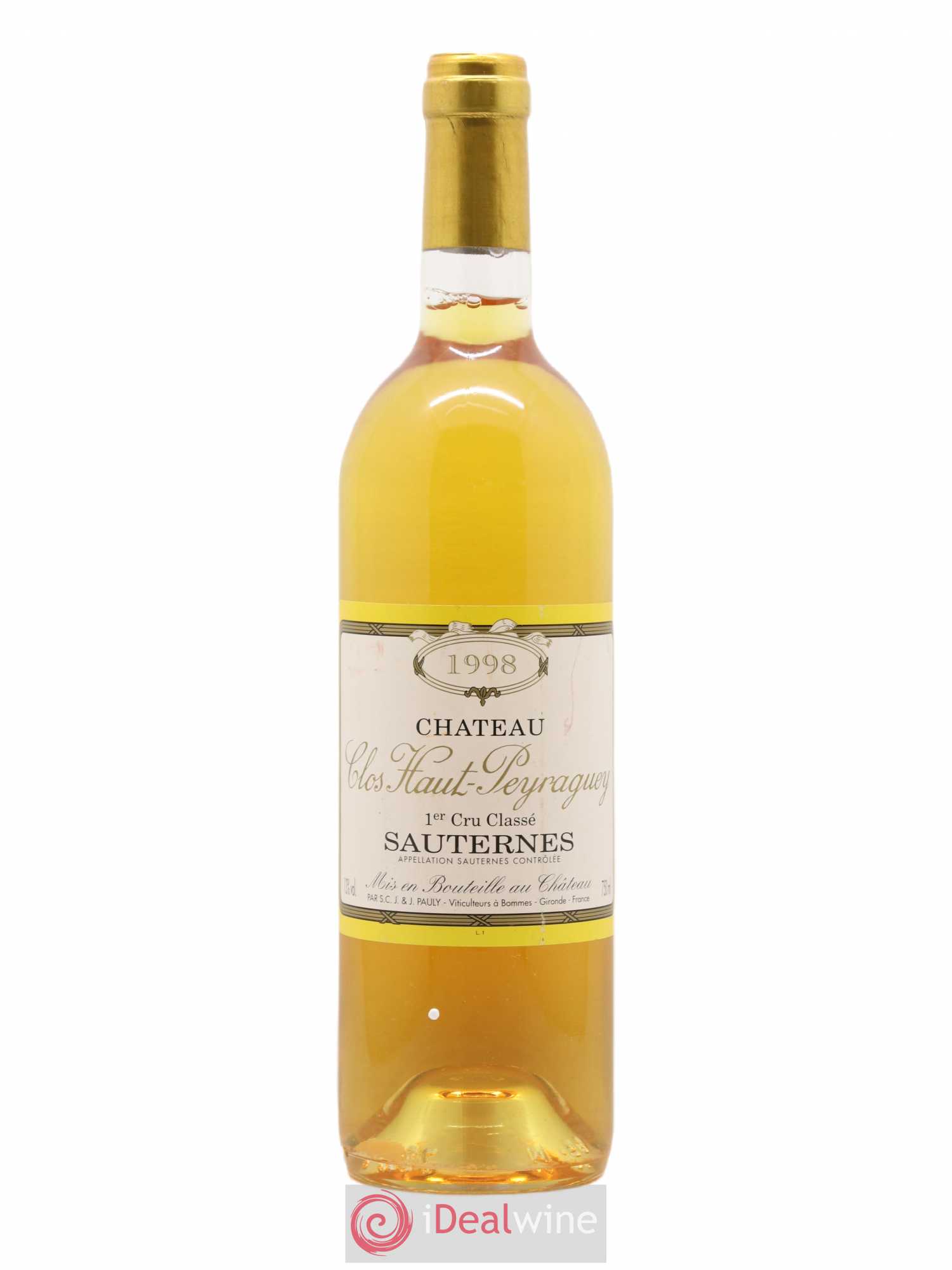 Clos Haut-Peyraguey 1er Grand Cru Classé 1998 - Lotto di 1 bottiglia - 0