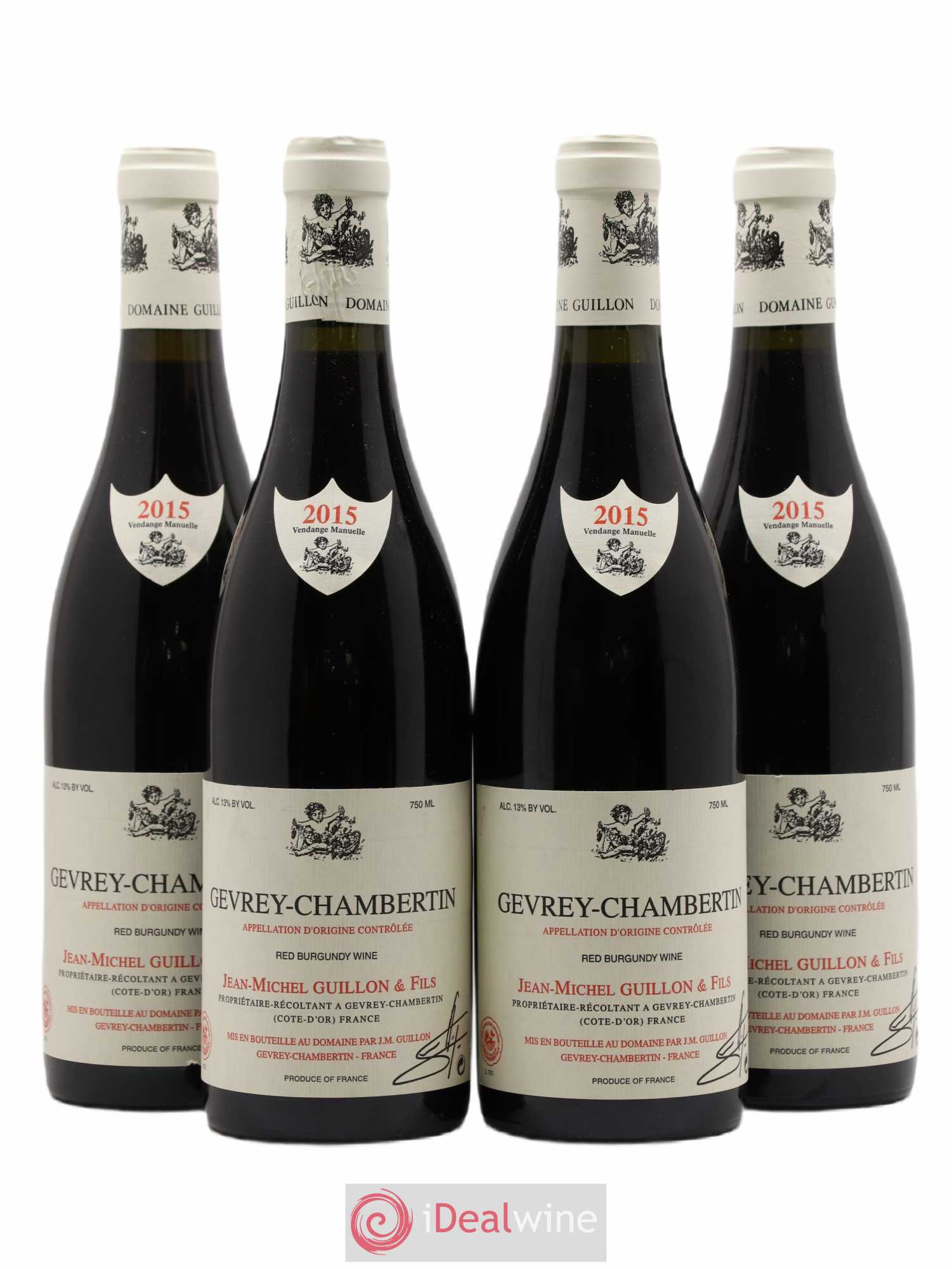 Gevrey-Chambertin Jean Michel Guillon 2015 - Lot de 4 bouteilles - 0