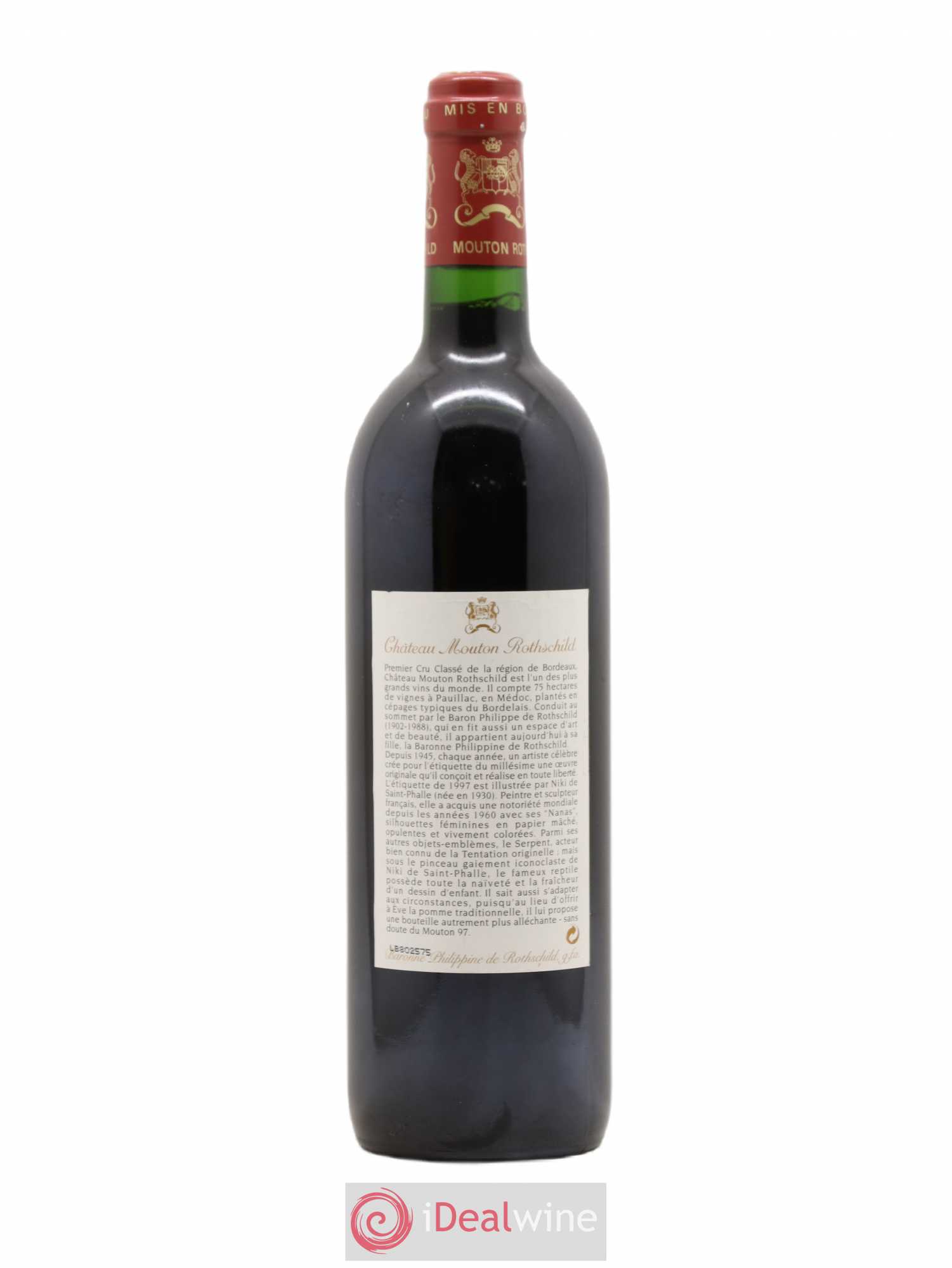 Château Mouton Rothschild 1er Grand Cru Classé 1997 - Lot de 1 bouteille - 1