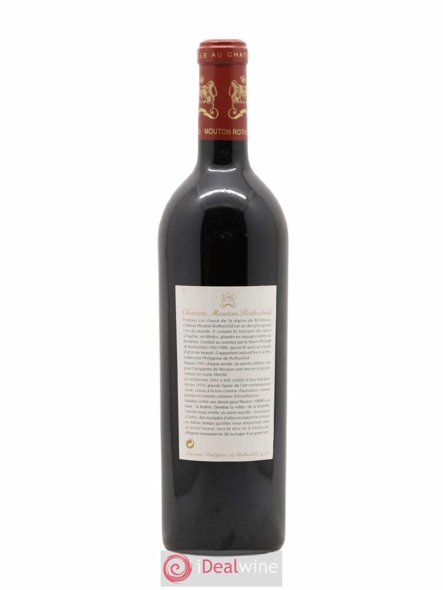 Château Mouton Rothschild 1er Grand Cru Classé 2002 - Lot de 1 bouteille - 1