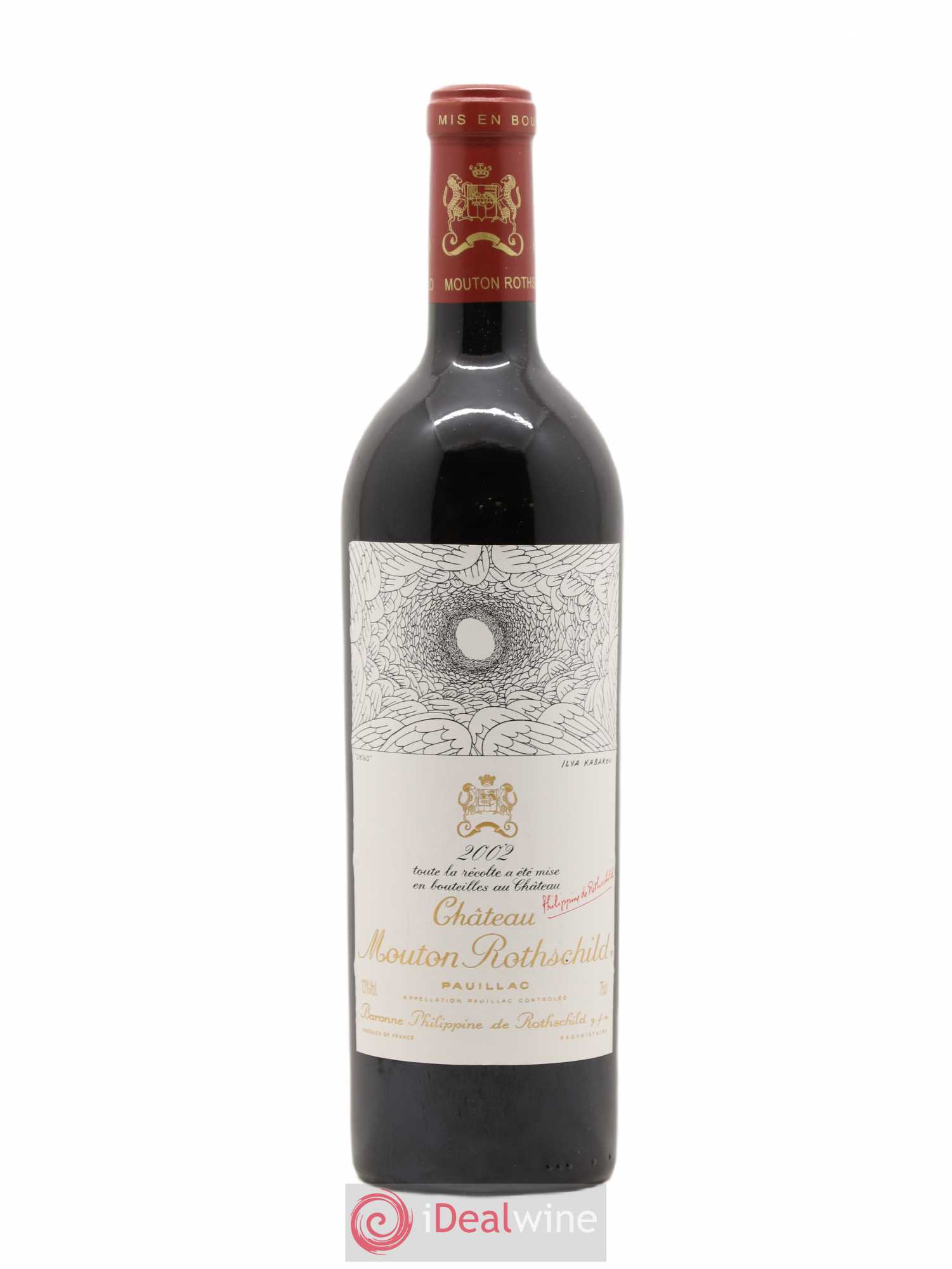 Château Mouton Rothschild 1er Grand Cru Classé 2002 - Lot de 1 bouteille - 0