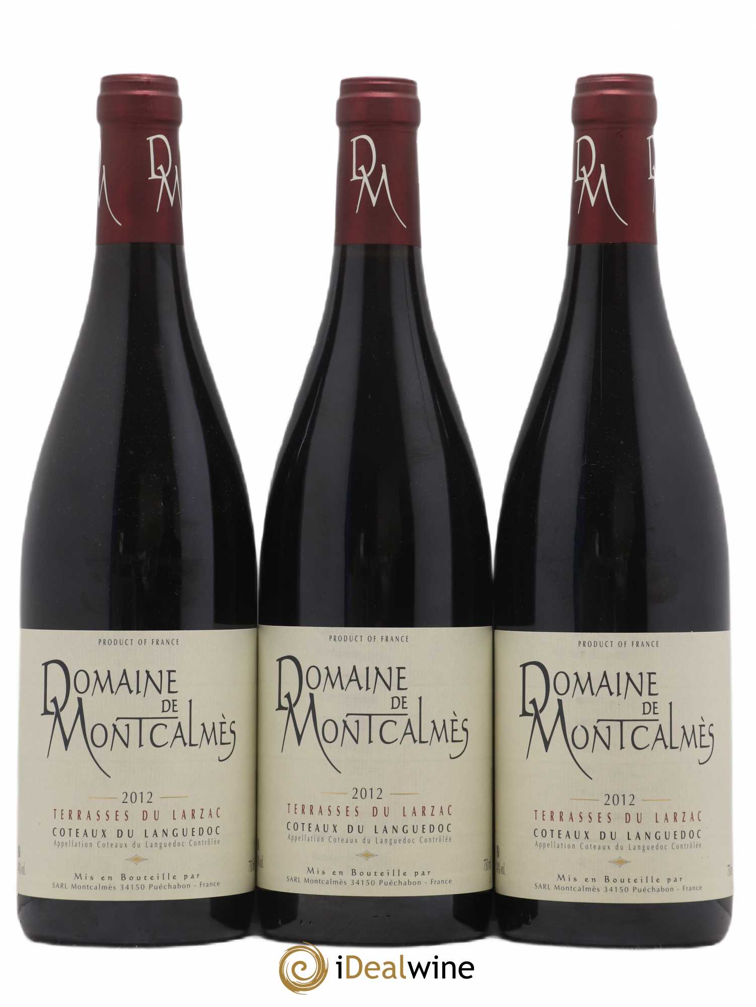 Terrasses du Larzac Domaine de Montcalmès Frédéric Pourtalié 2012 - Lot de 3 bouteilles - 0