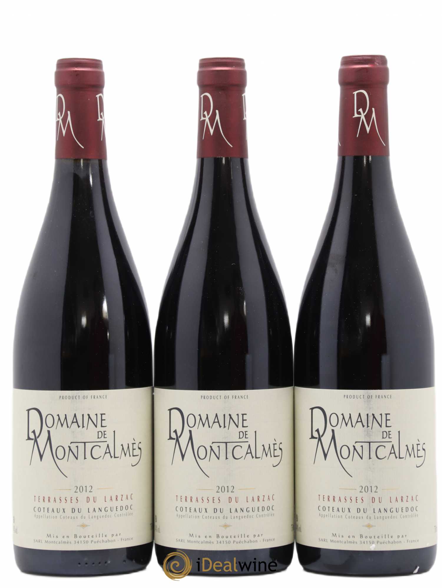Terrasses du Larzac Domaine de Montcalmès Frédéric Pourtalié 2012 - Lot de 3 bouteilles - 0