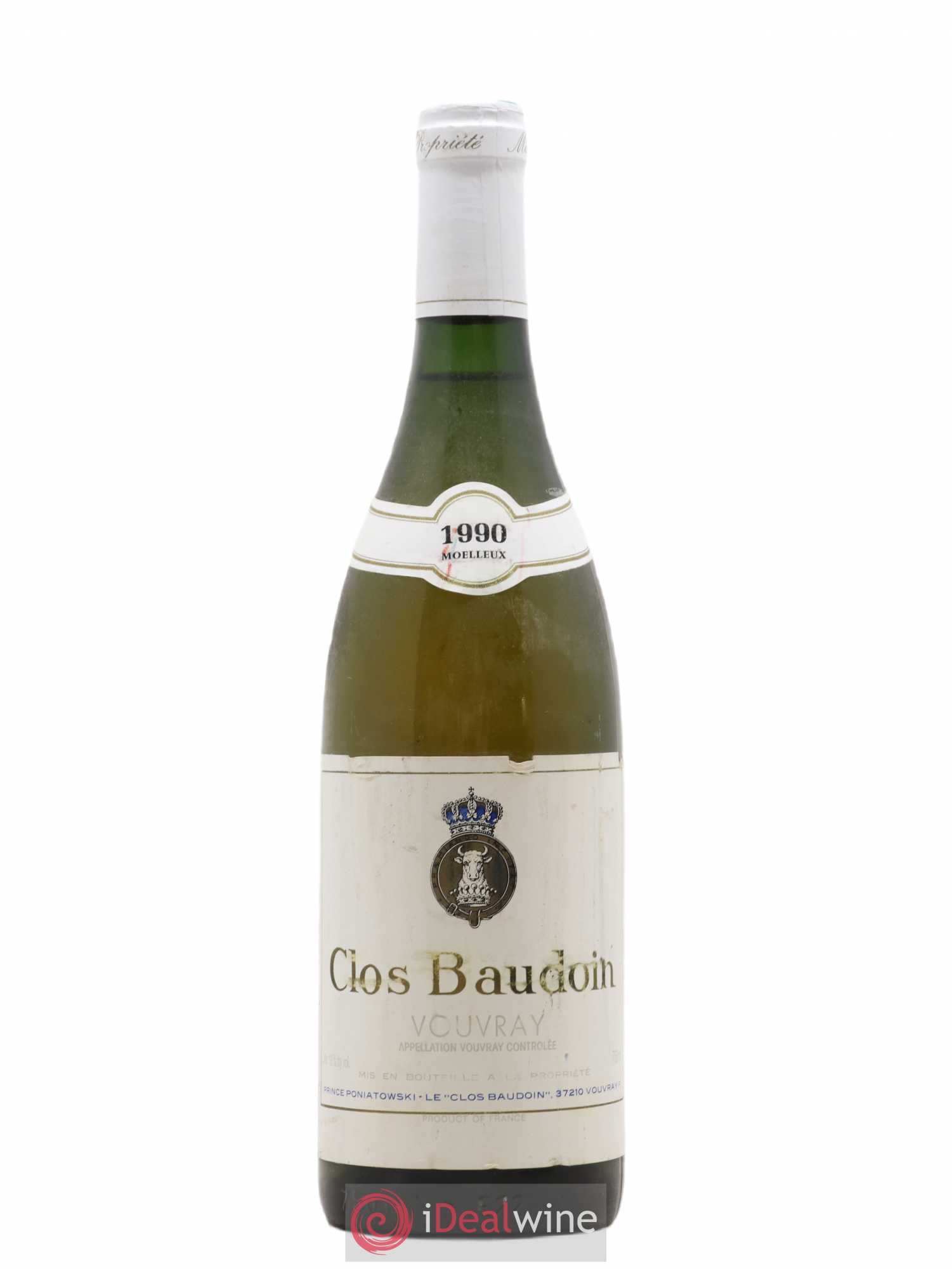 Vouvray Clos Baudoin Poniatowski 1990 - Posten von 1 Flasche - 0