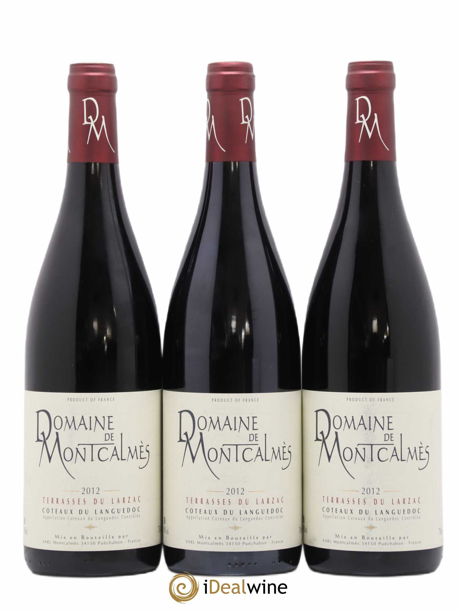 Terrasses du Larzac Domaine de Montcalmès Frédéric Pourtalié 2012 - Lot de 3 bouteilles - 0