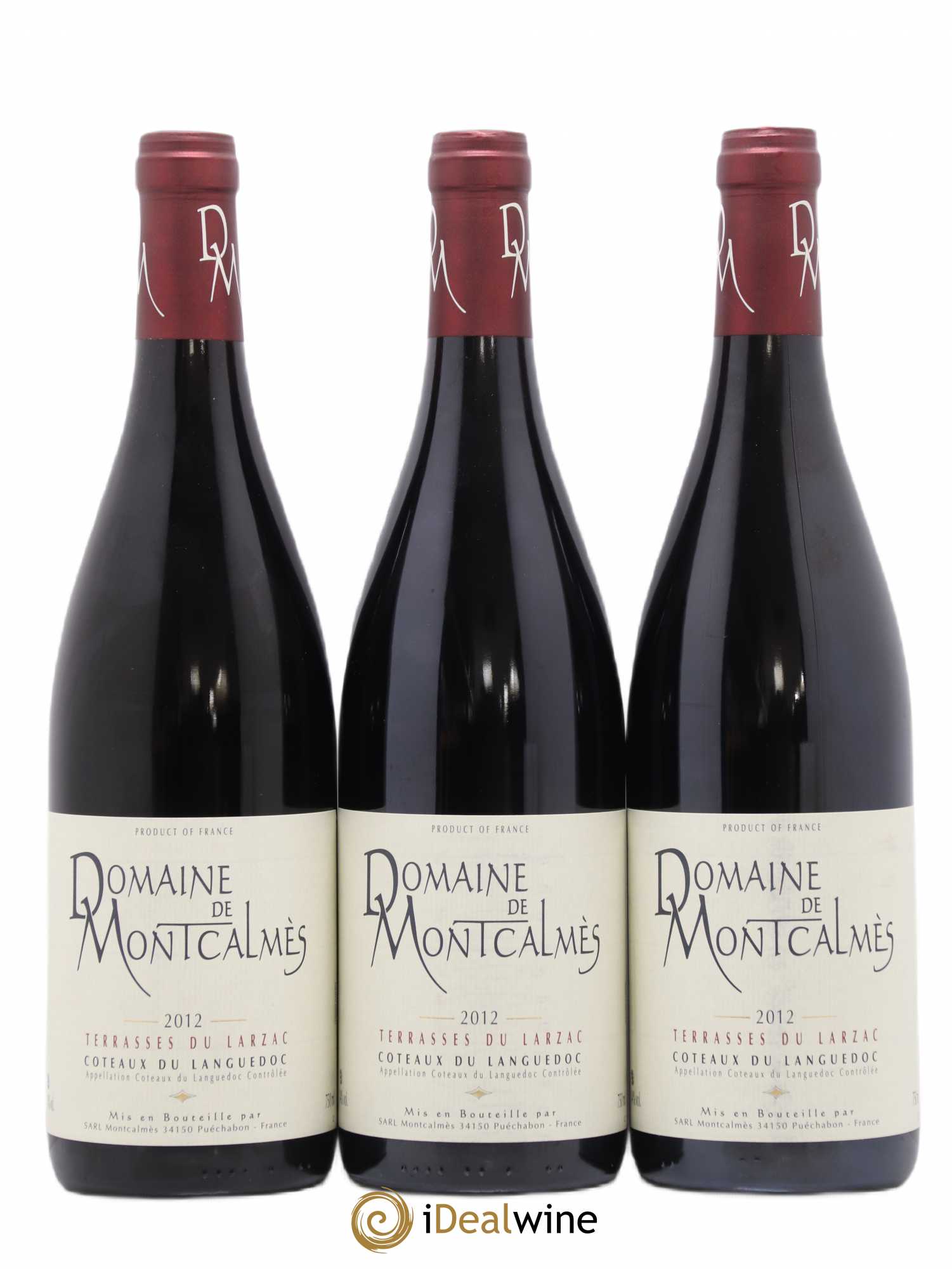 Terrasses du Larzac Domaine de Montcalmès Frédéric Pourtalié 2012 - Lot de 3 bouteilles - 0