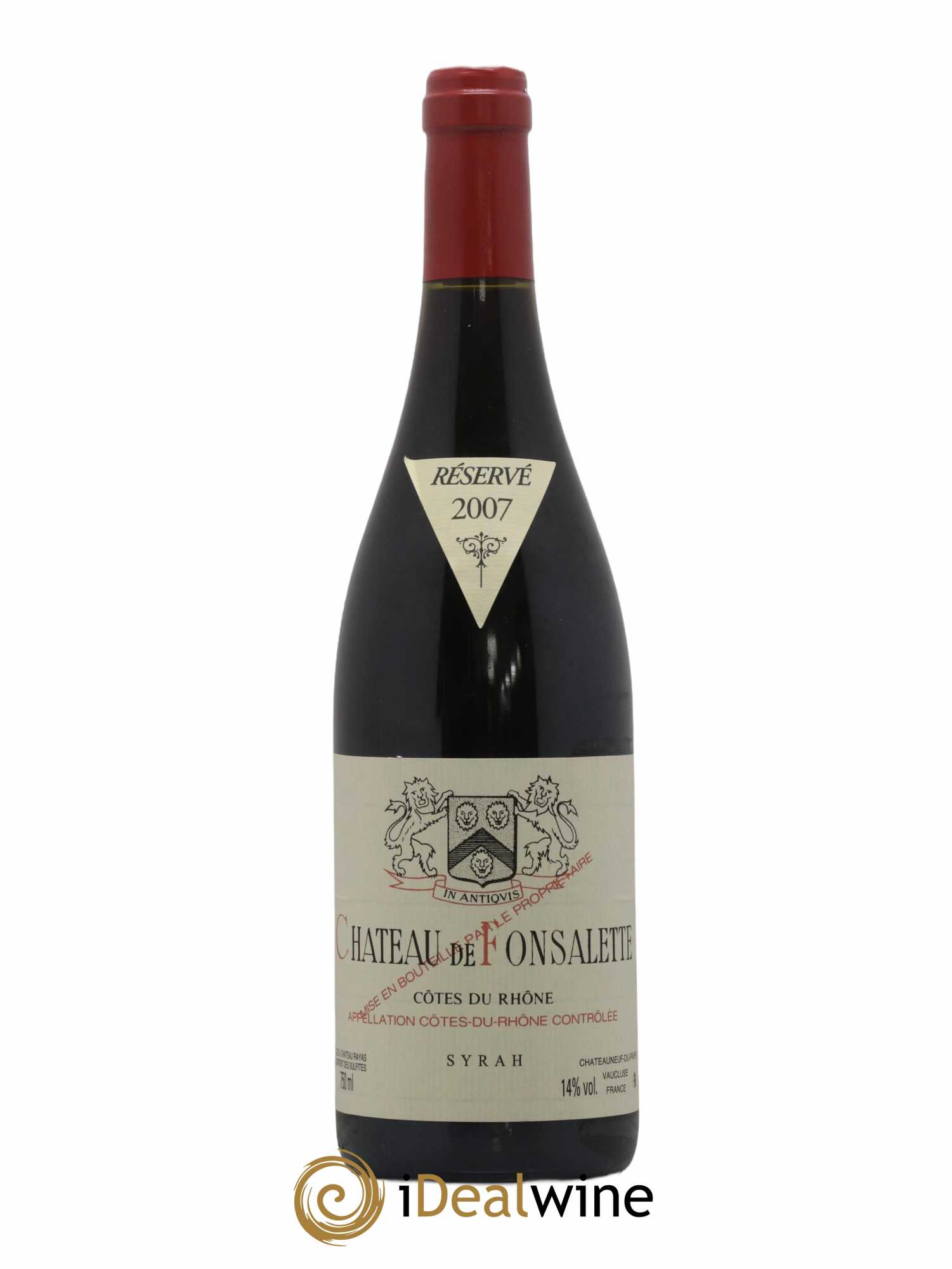Côtes-du-Rhône Cuvée Syrah Château de Fonsalette 2007 - Lot de 1 bouteille - 0