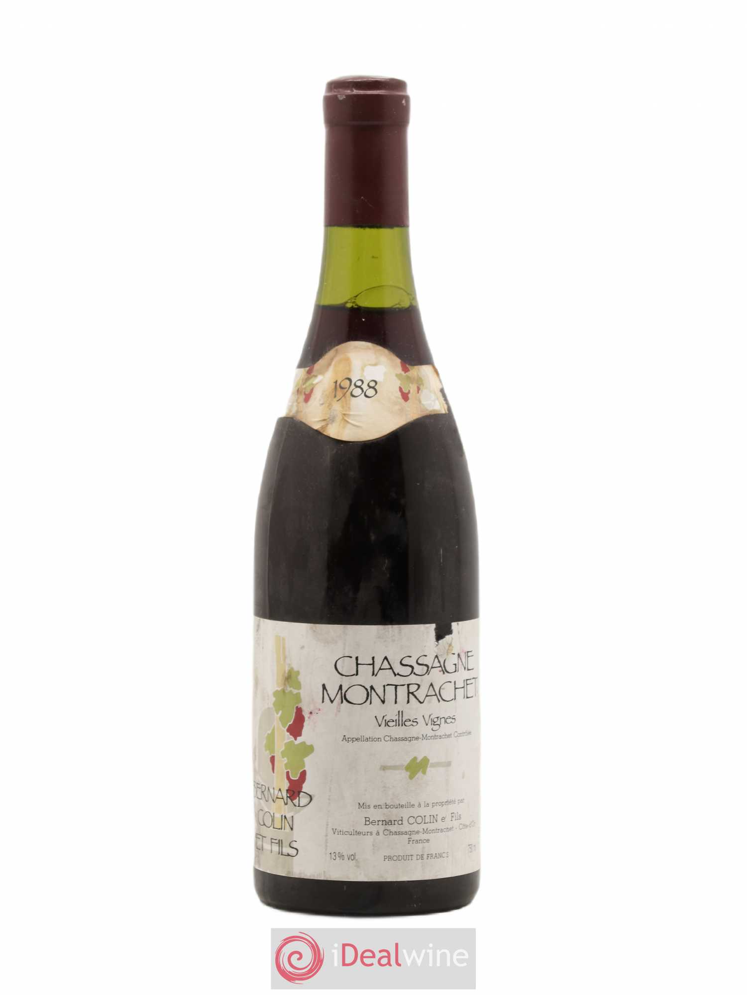 Chassagne-Montrachet Vieilles Vignes Bernard Colin 1988 - Posten von 1 Flasche - 0