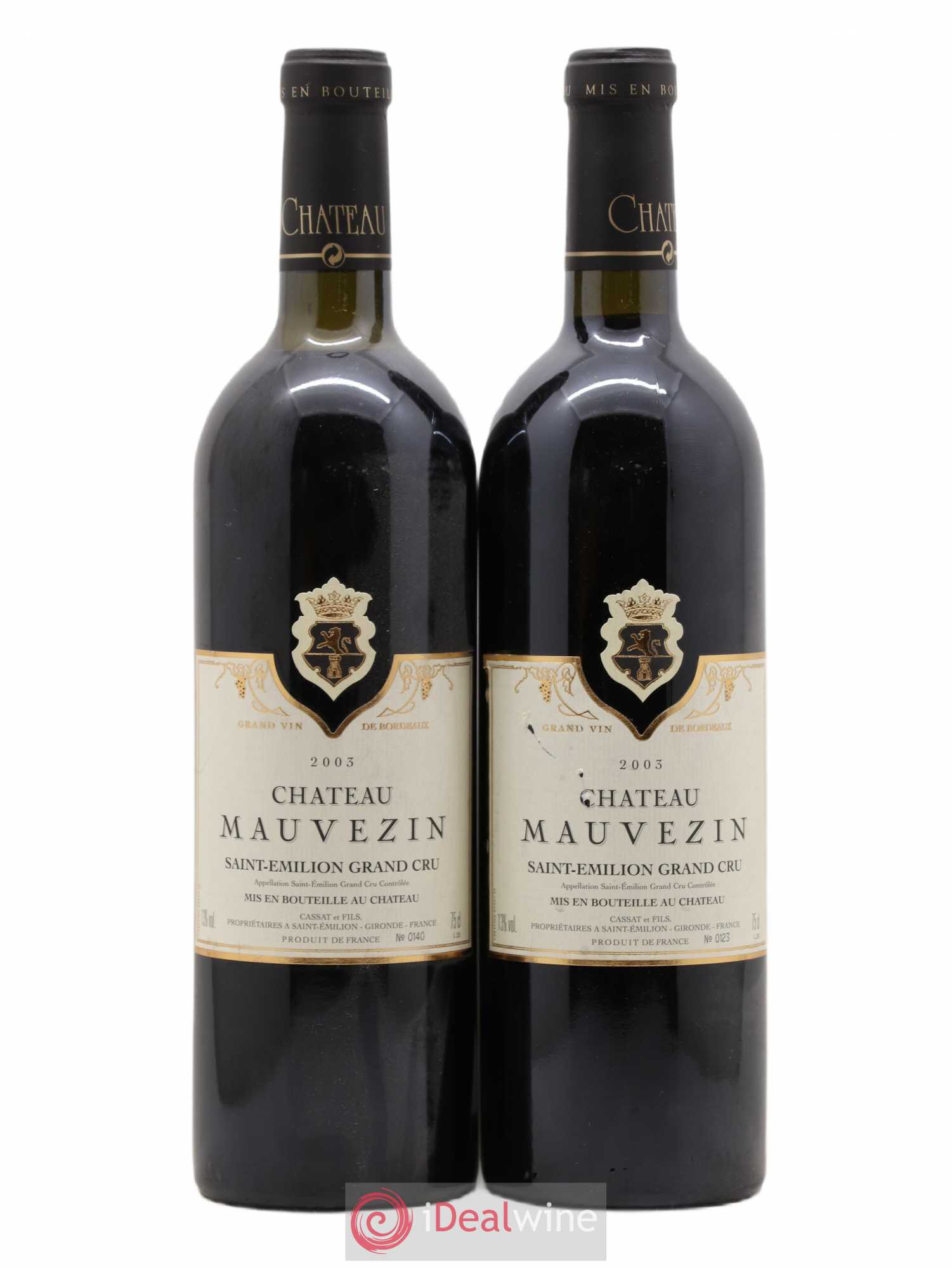 Château Mauvezin 2003 - Lot de 2 bouteilles - 0