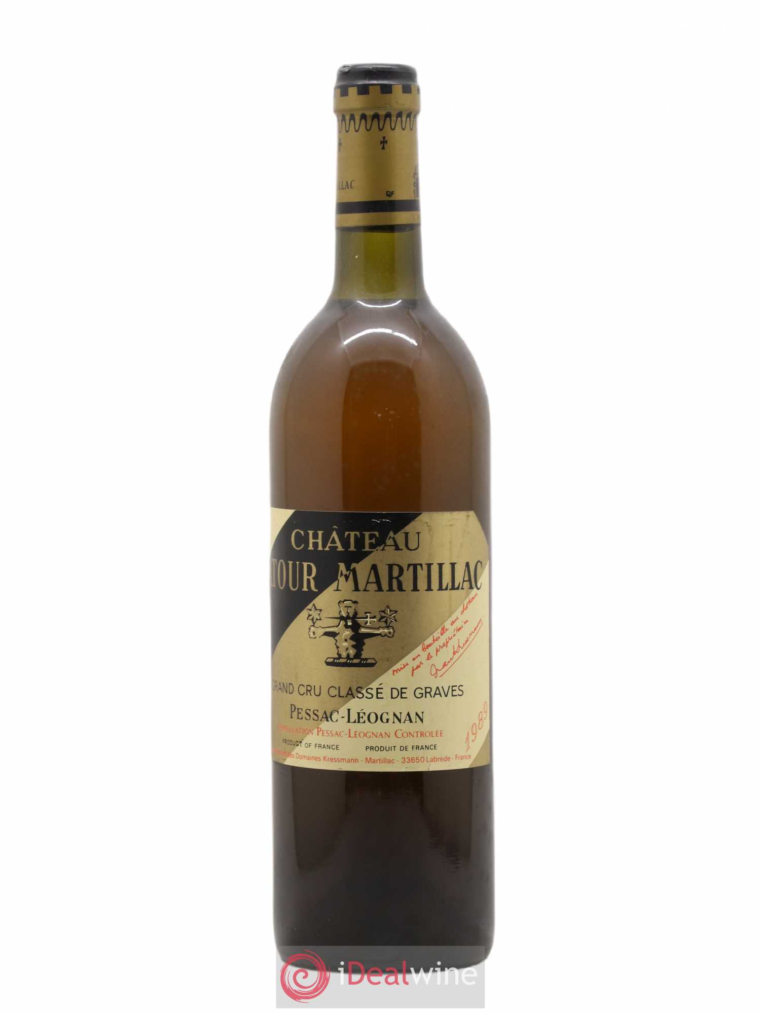Château Latour-Martillac Cru Classé de Graves 1989 - Lot de 1 bouteille - 0