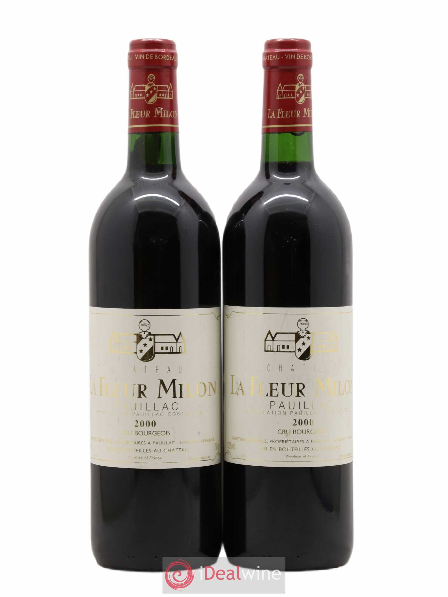 Château la Fleur Milon Cru Bourgeois 2000 - Lot de 2 bouteilles - 0