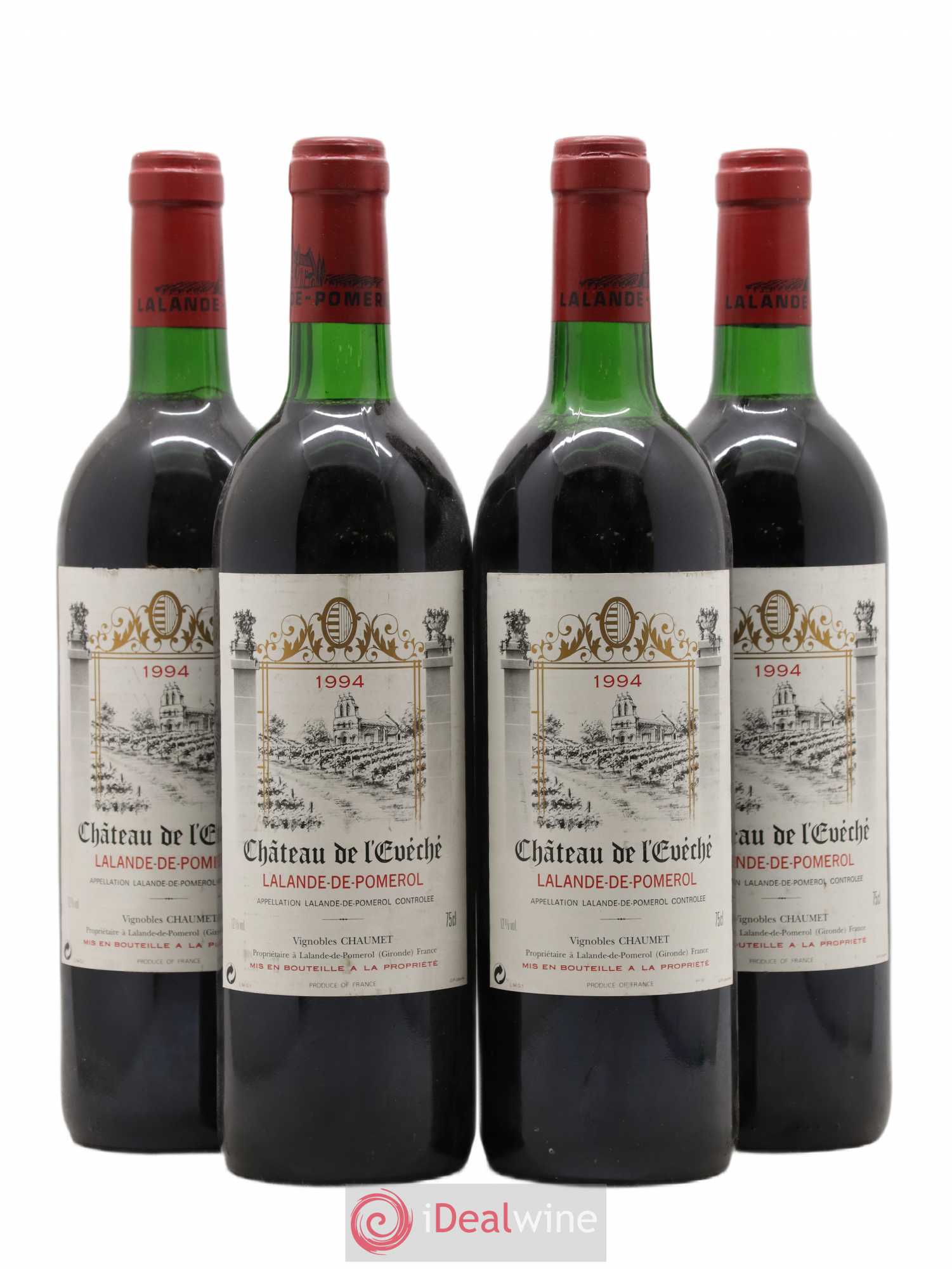 Lalande-de-Pomerol Château de l'Evêché 1994 - Posten von 4 Flaschen - 0