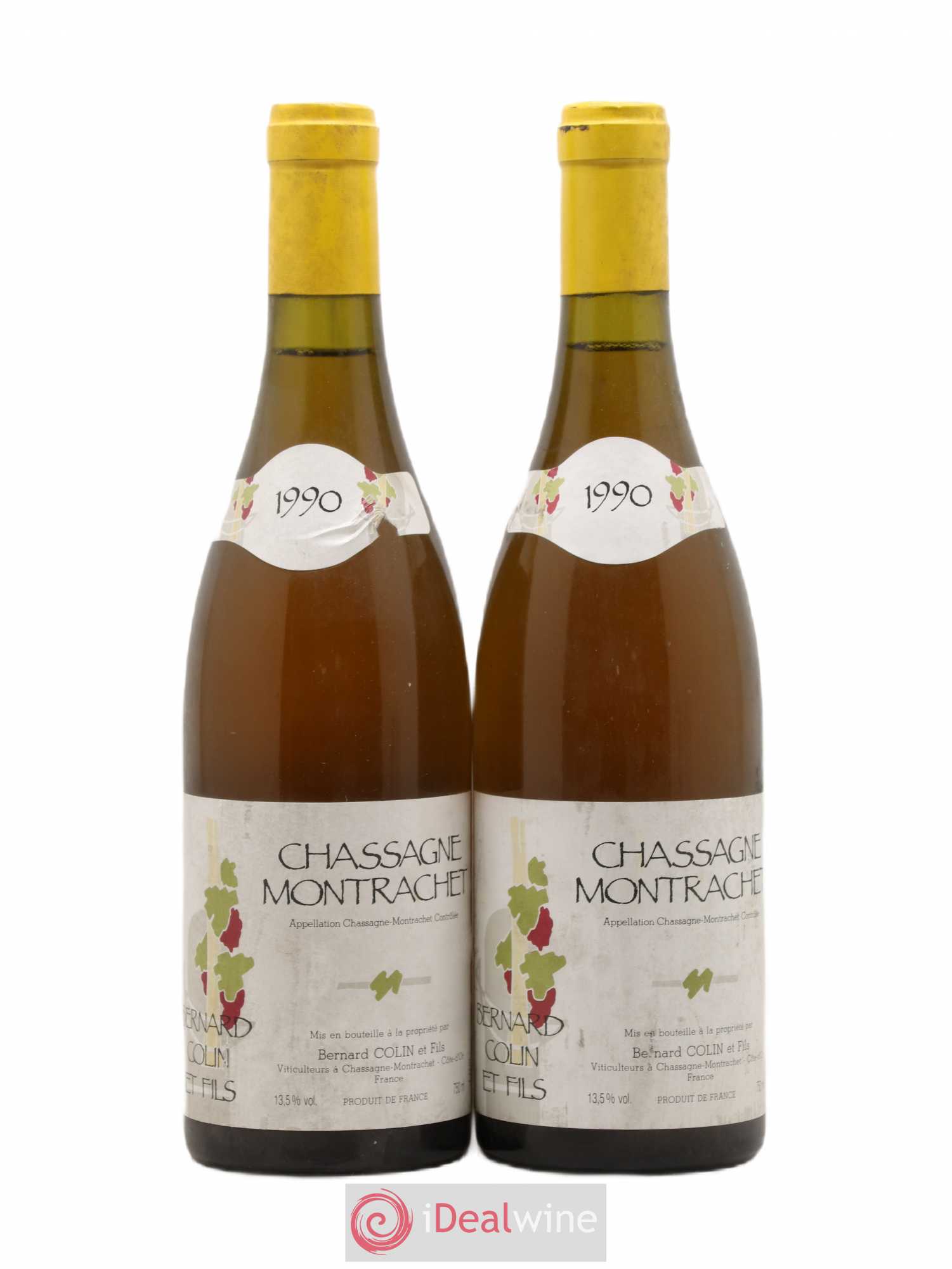 Chassagne-Montrachet Bernard Colin 1990 - Lot de 2 bouteilles - 0