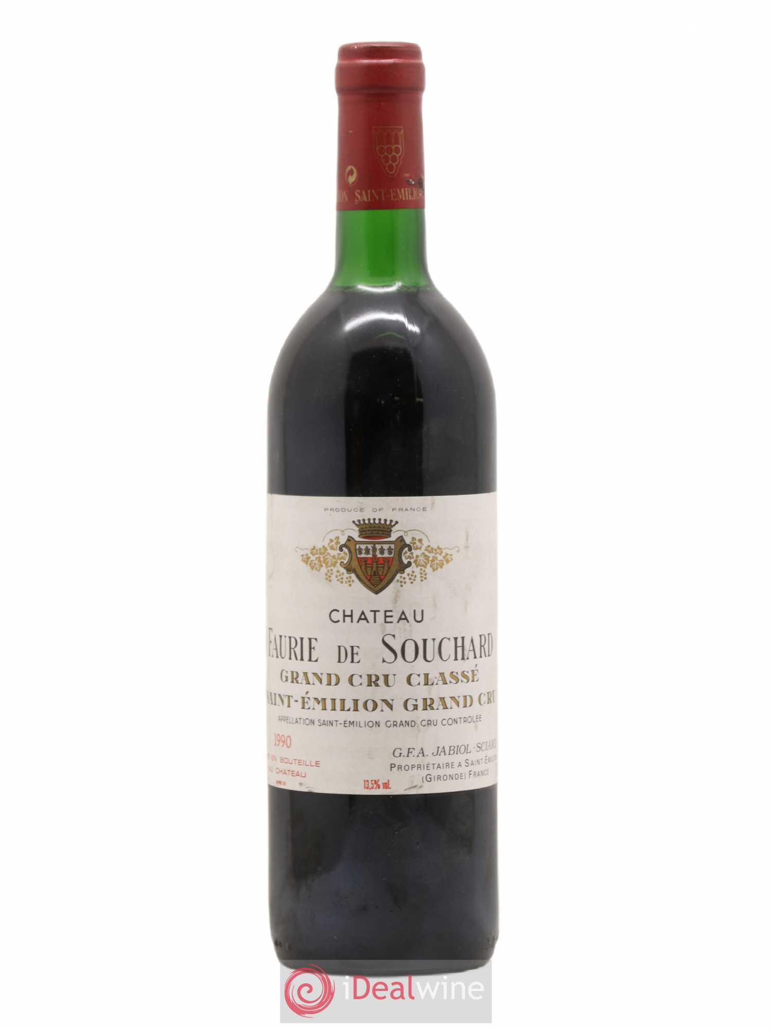Château Faurie de Souchard Grand Cru Classé 1990 - Lot de 1 bouteille - 0