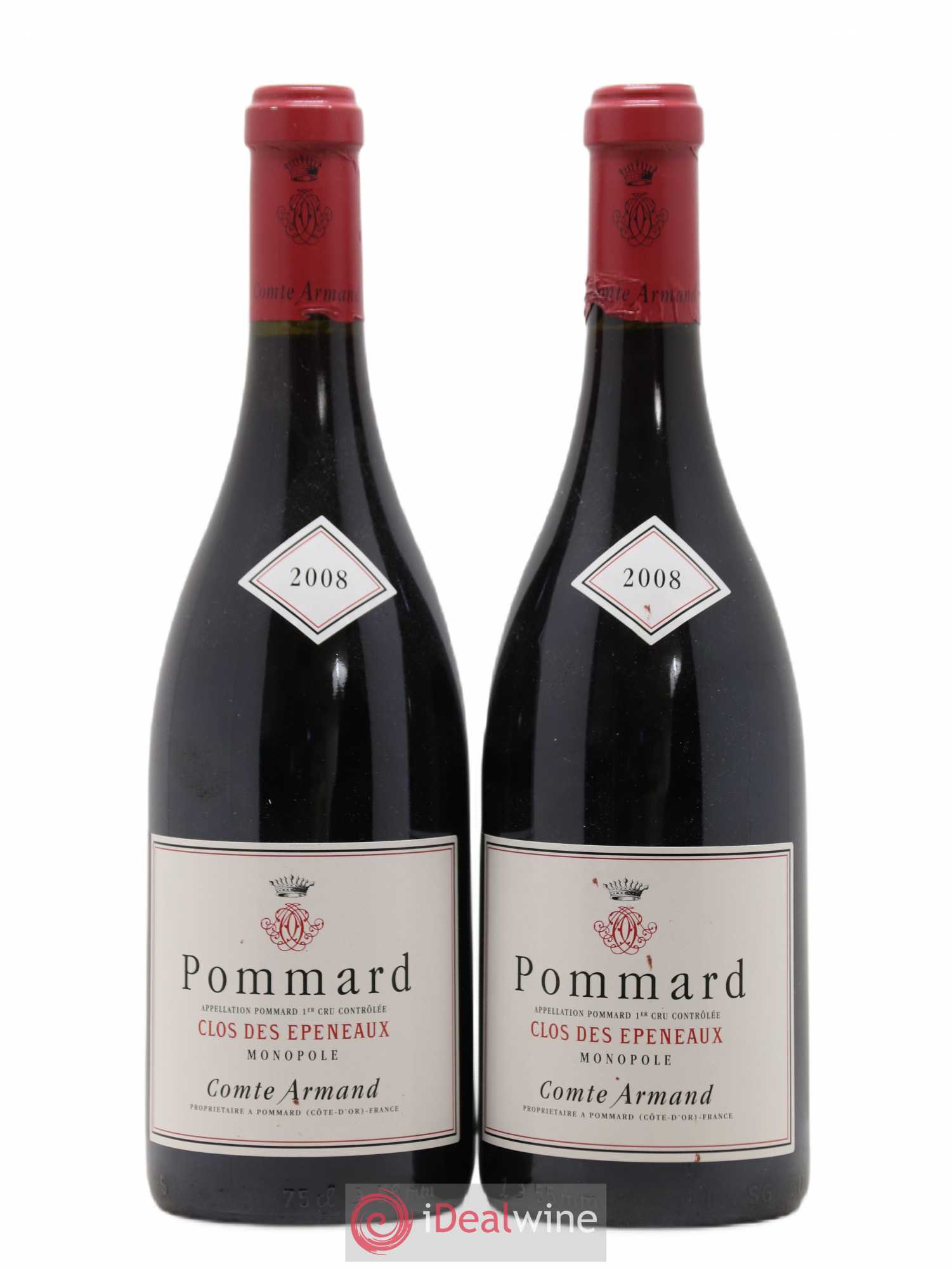 Pommard 1er Cru Clos des Epeneaux Comte Armand 2008 - Lot de 2 bouteilles - 0