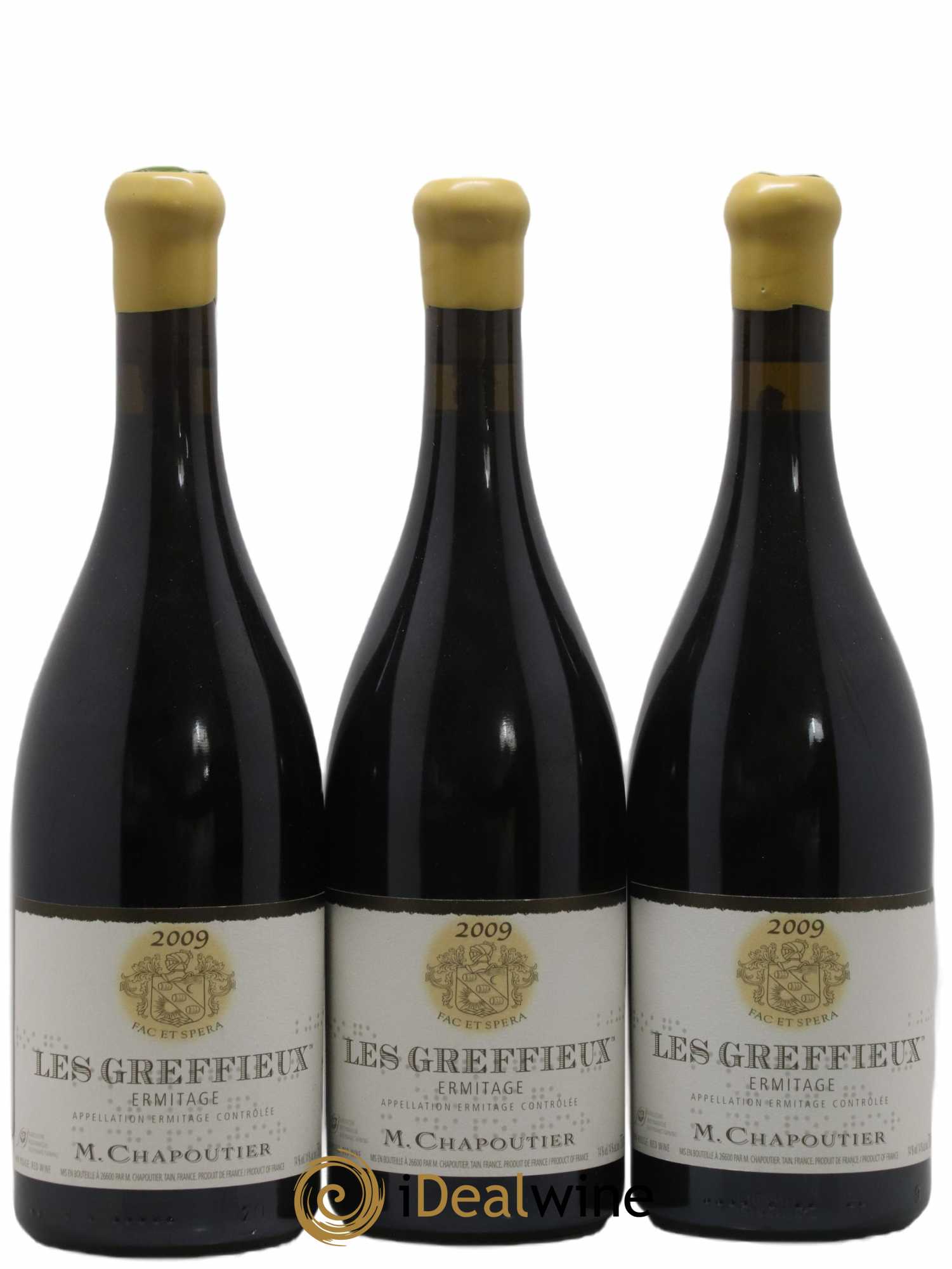 Hermitage Ermitage Les Greffieux Chapoutier 2009 - Lot de 3 bouteilles - 0
