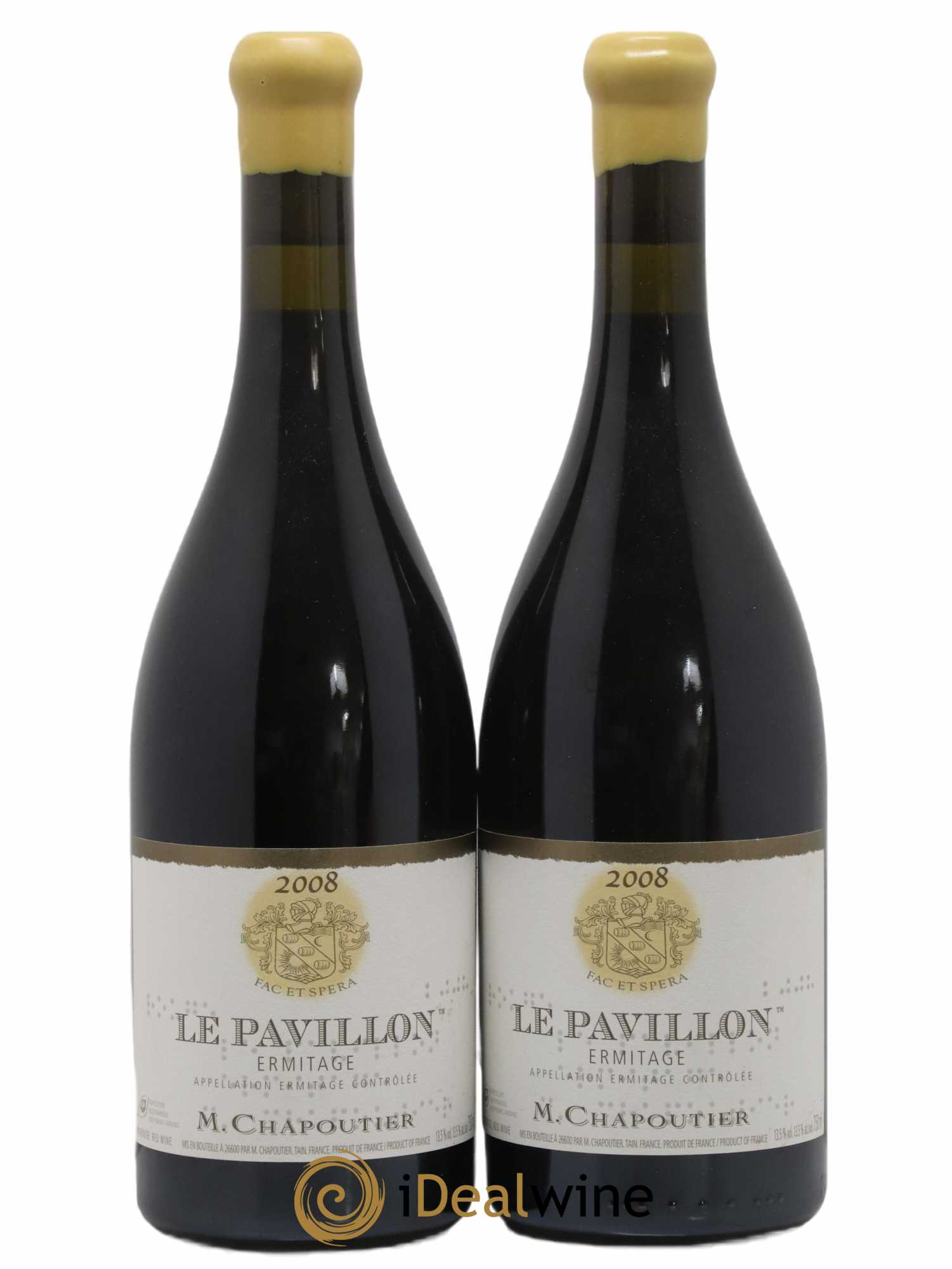 Hermitage Ermitage Le Pavillon Chapoutier 2008 - Lot de 2 bouteilles - 0