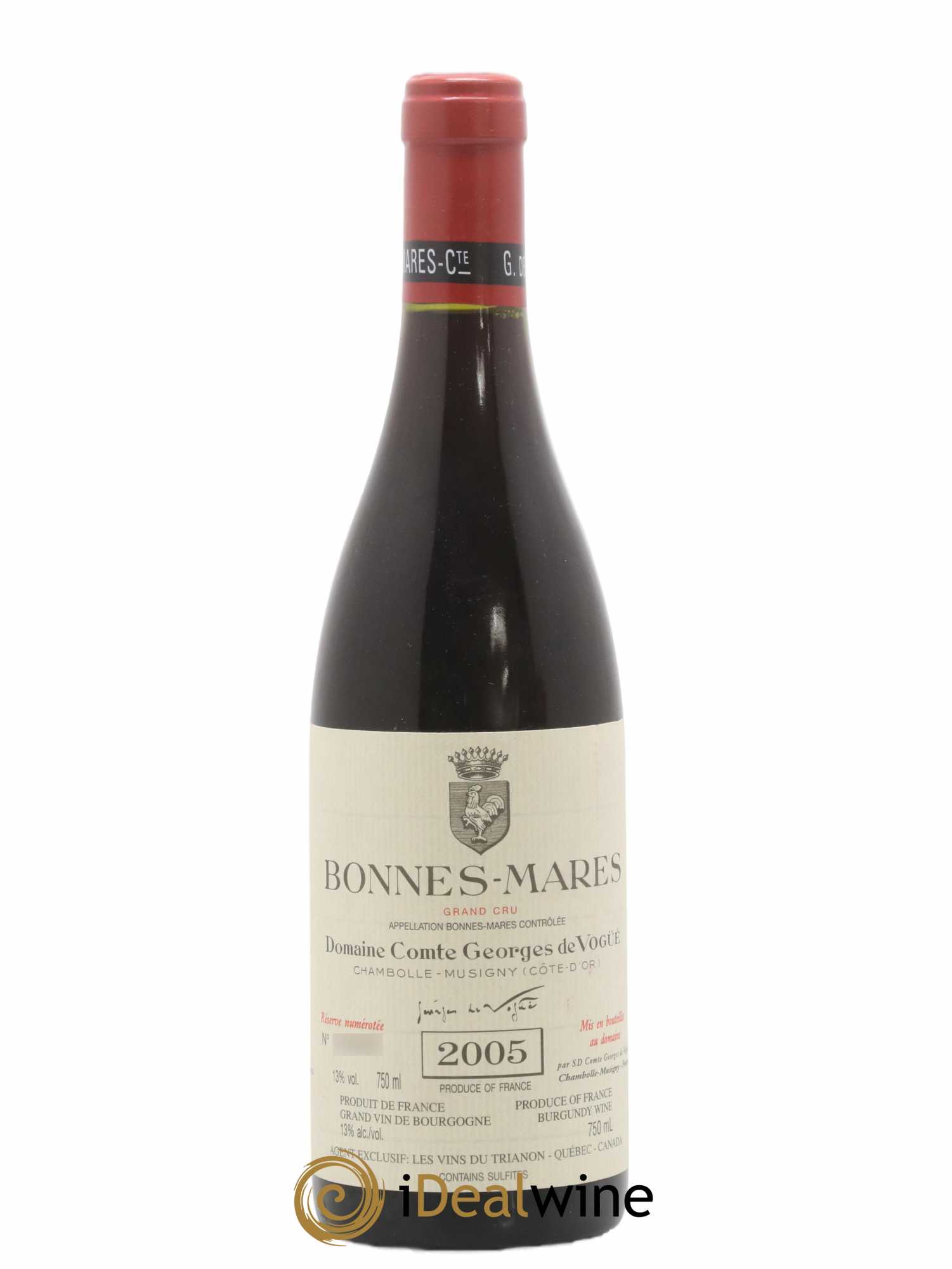 Bonnes-Mares Grand Cru Comte Georges de Vogüé 2005 - Lot of 1 bottle - 0