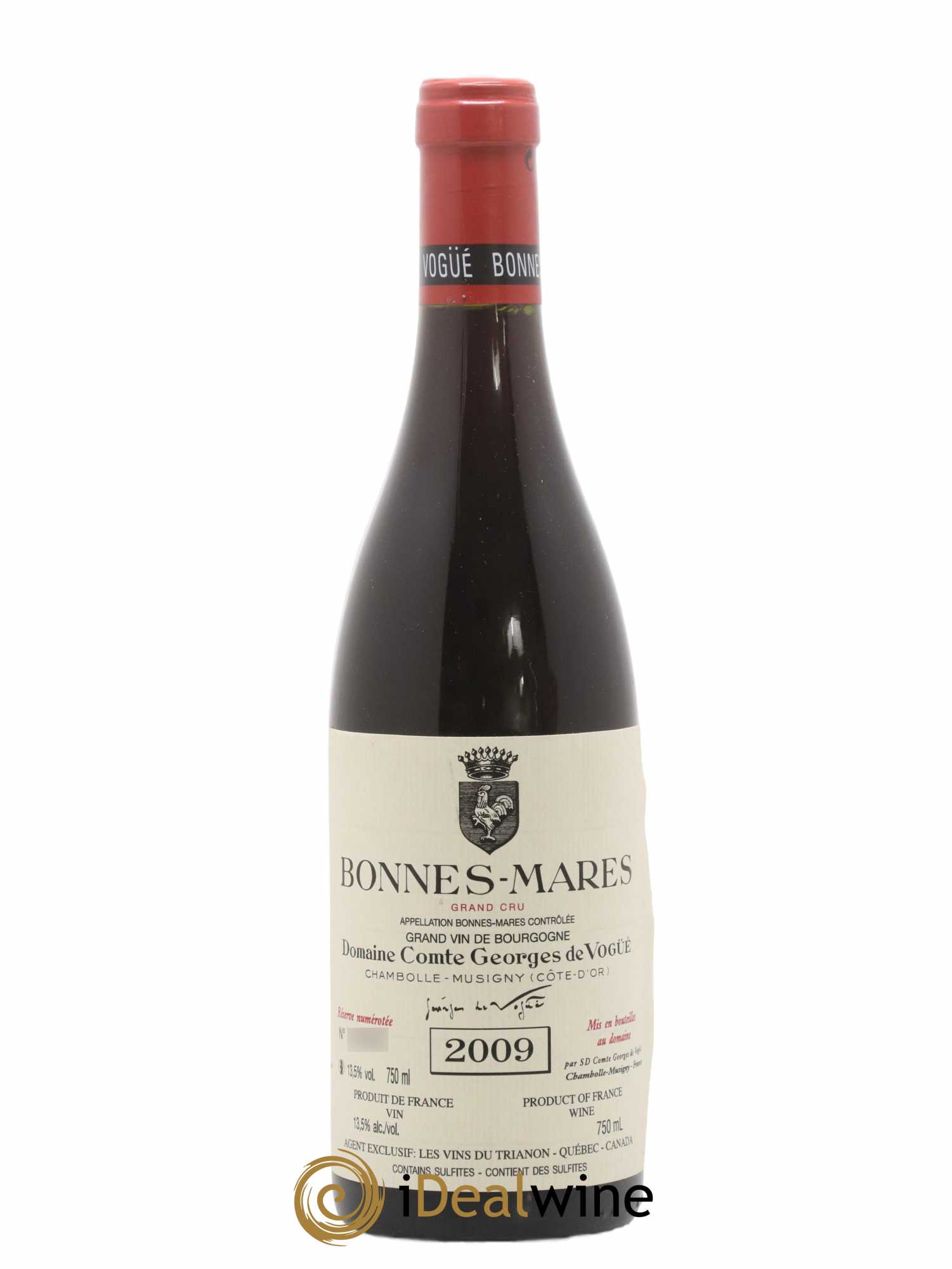 Bonnes-Mares Grand Cru Comte Georges de Vogüé 2009 - Lot de 1 bouteille - 0