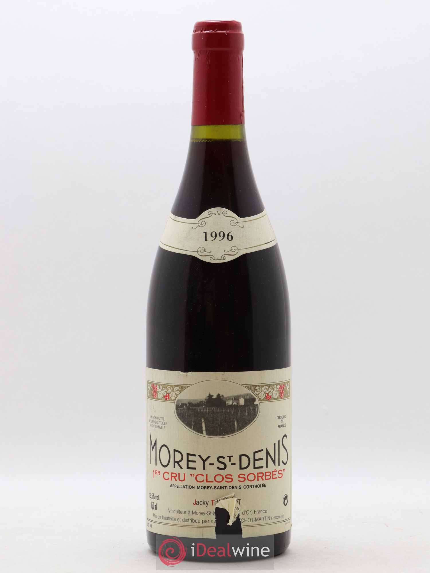 Morey-Saint-Denis 1er Cru Clos Sorbés Jacky Truchot 1996 - Lot de 1 bouteille - 0
