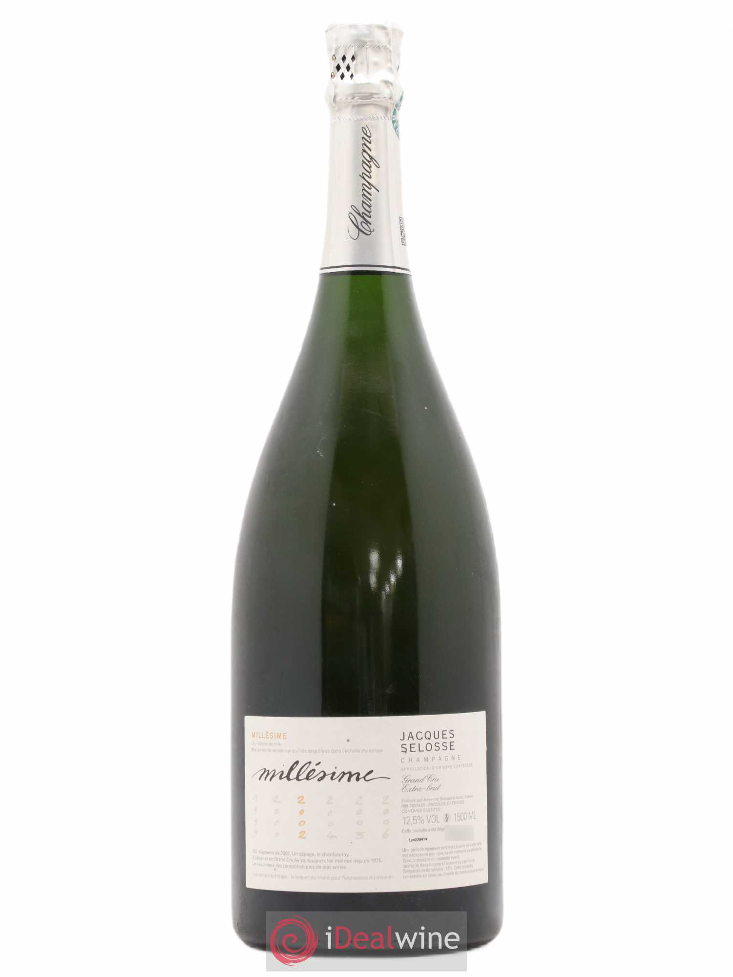 Blanc de Blancs Millésimé Jacques Selosse 2002 - Lot de 1 magnum - 0