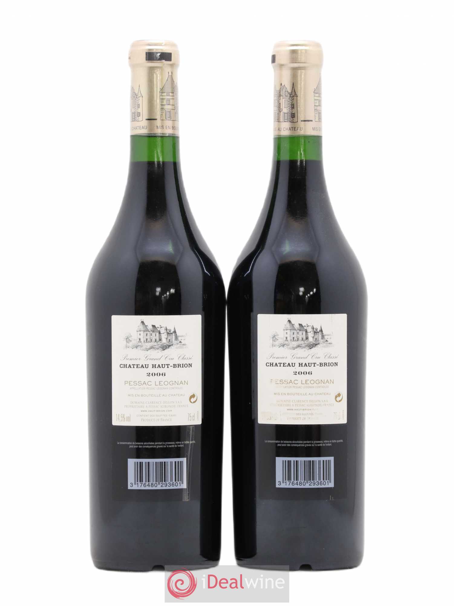 Château Haut Brion 1er Grand Cru Classé 2006 - Lot de 2 bouteilles - 1