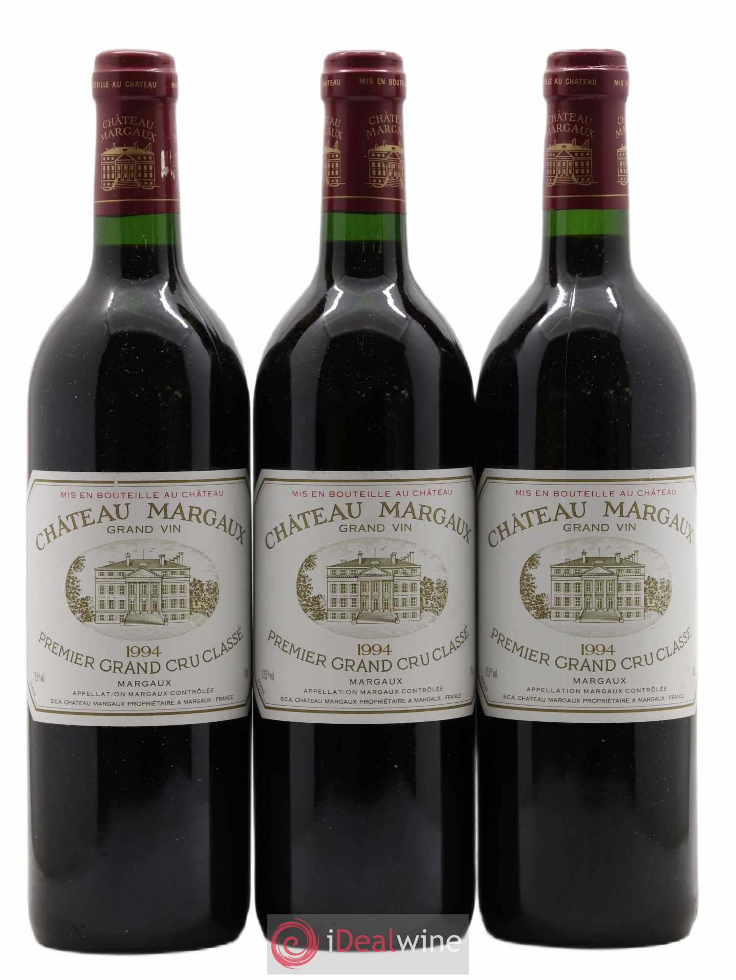 Château Margaux 1er Grand Cru Classé 1994 - Lot de 3 bouteilles - 0
