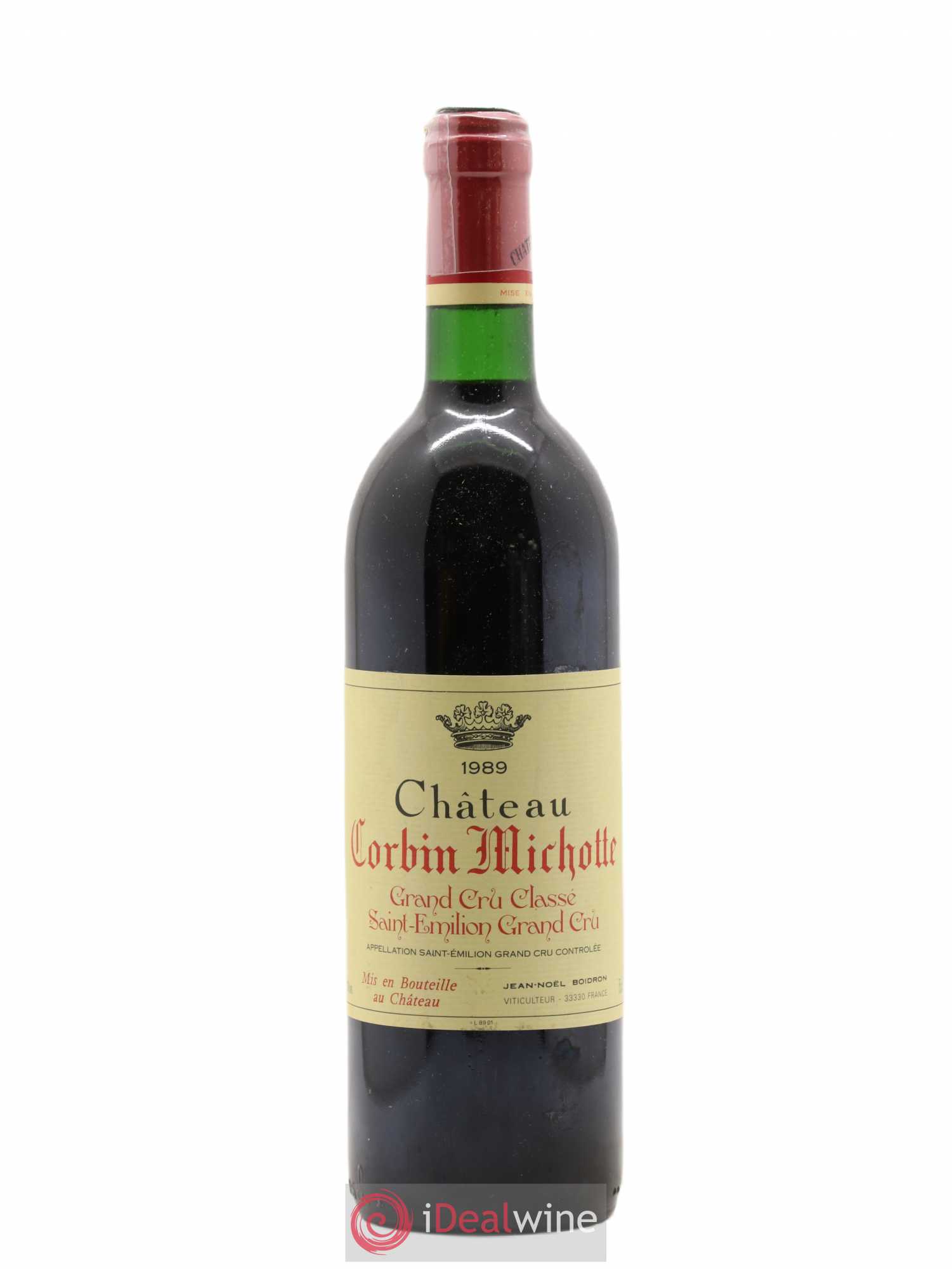 Château Corbin Michotte Grand Cru Classé 1989 - Lot de 1 bouteille - 0