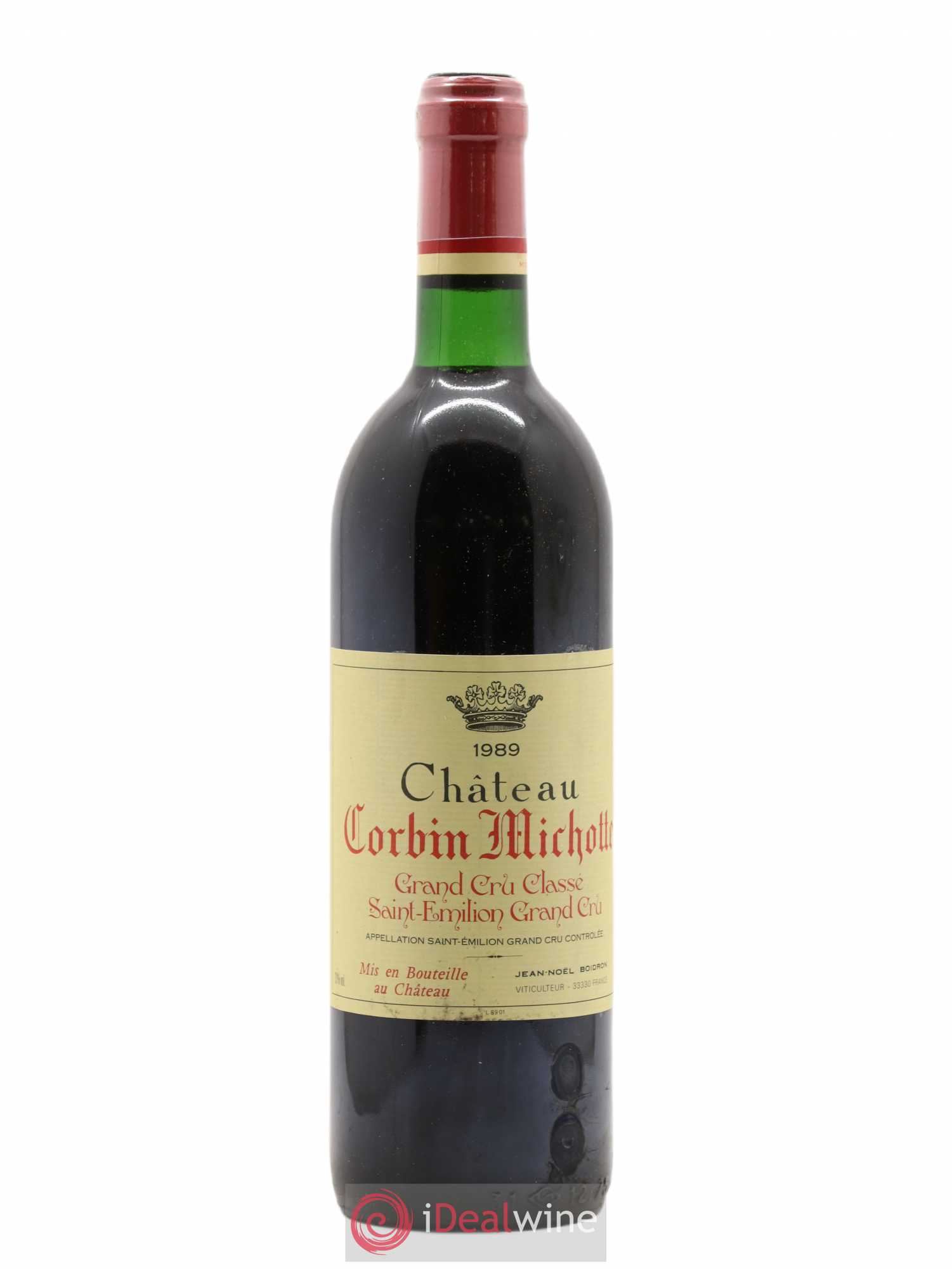 Château Corbin Michotte Grand Cru Classé 1989 - Lot de 1 bouteille - 0